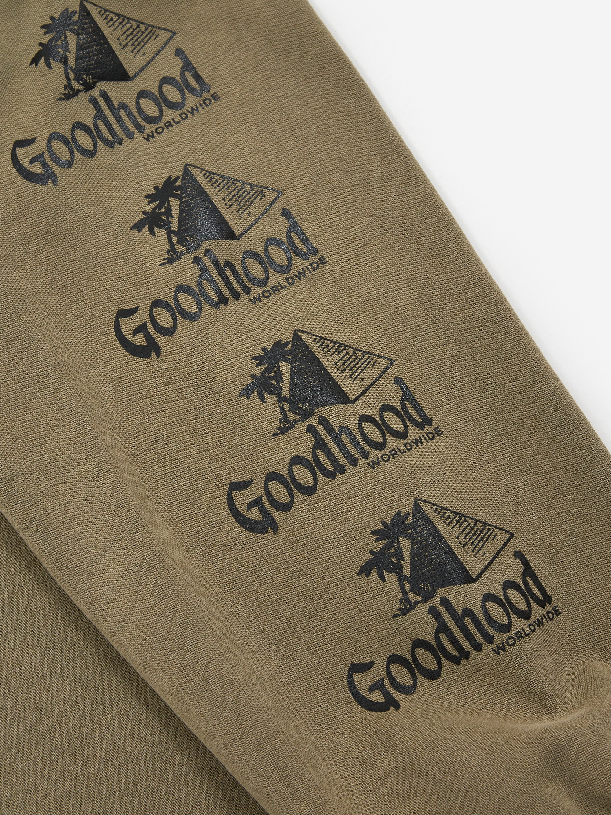 Goodhood Worldwide Pyramid Sweatpant - Olive - Image 3