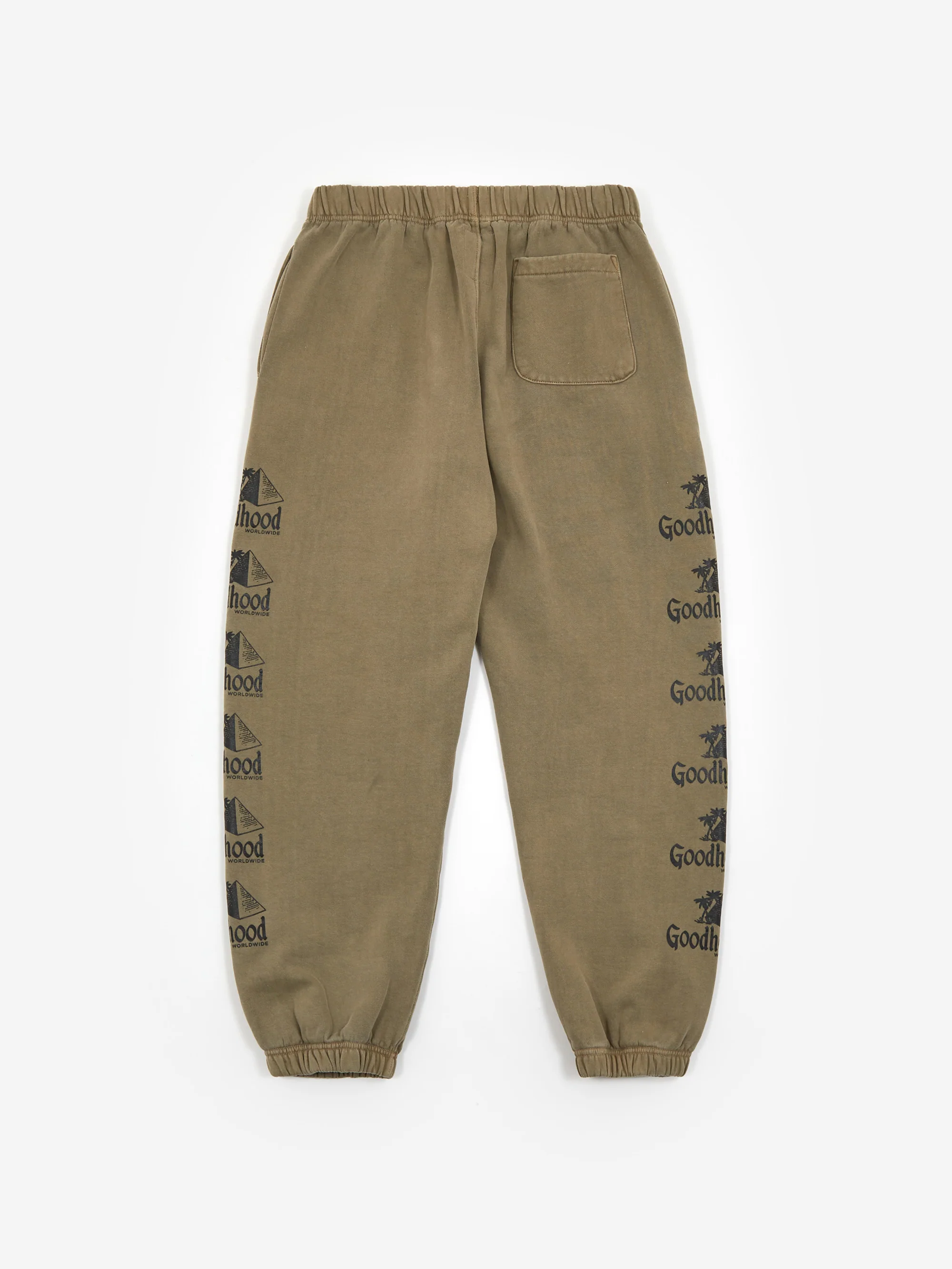 Goodhood Worldwide Pyramid Sweatpant - Olive - Image 4