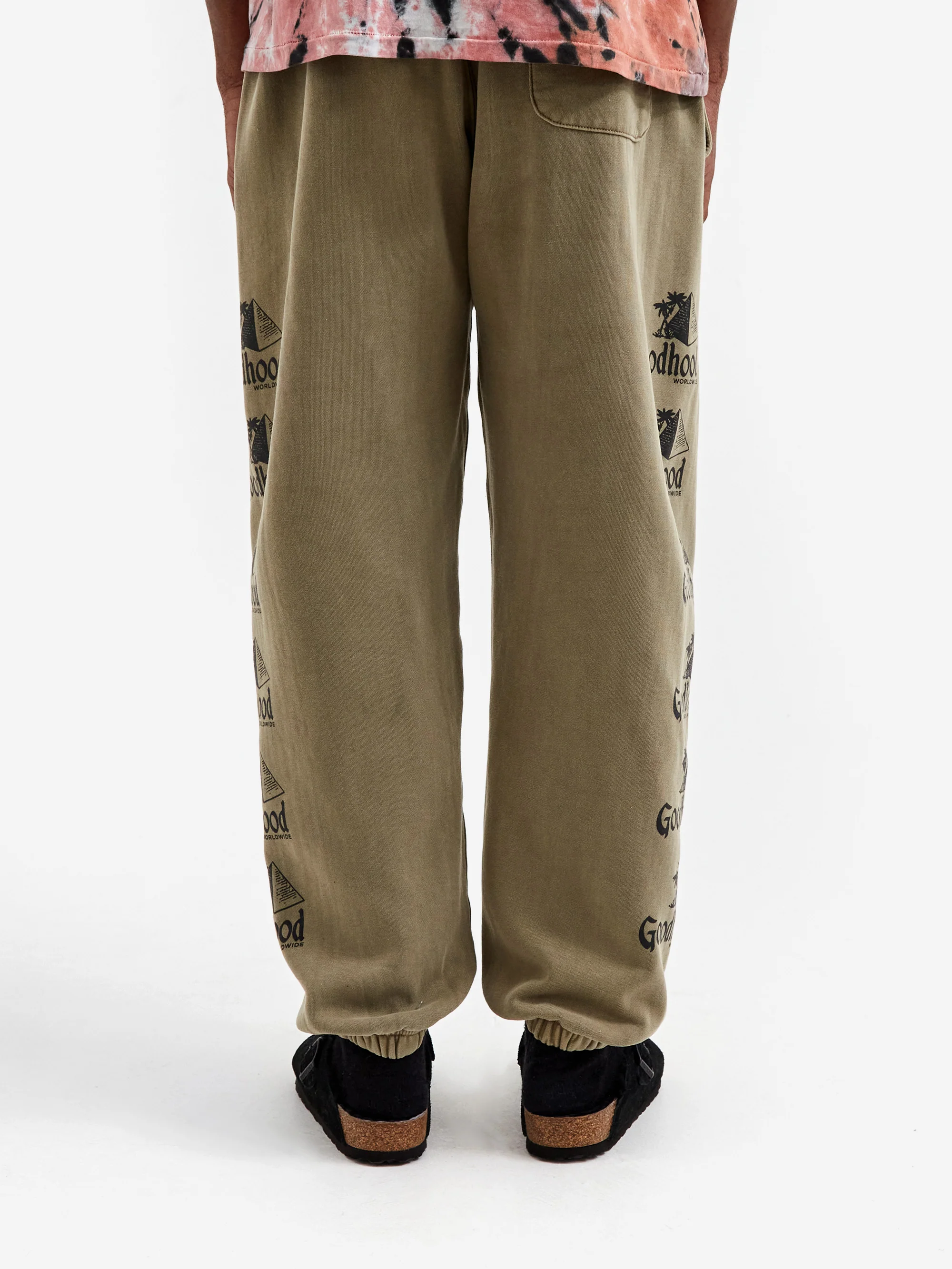 Goodhood Worldwide Pyramid Sweatpant - Olive - Image 7