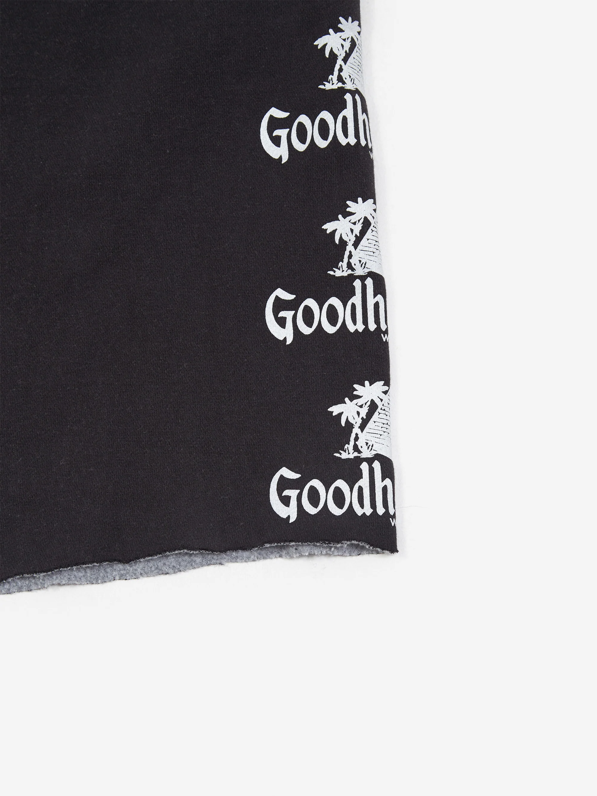 Goodhood Worldwide Pyramid Sweatshort - Black - Image 4