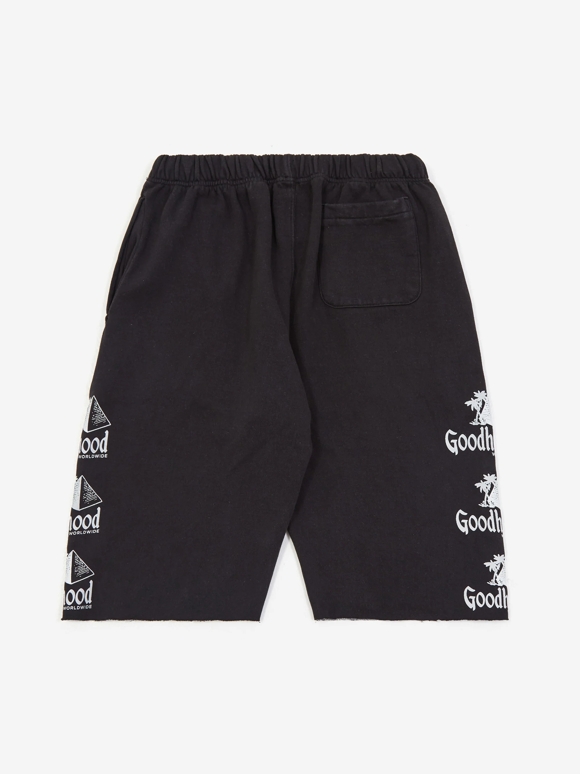 Goodhood Worldwide Pyramid Sweatshort - Black - Image 5