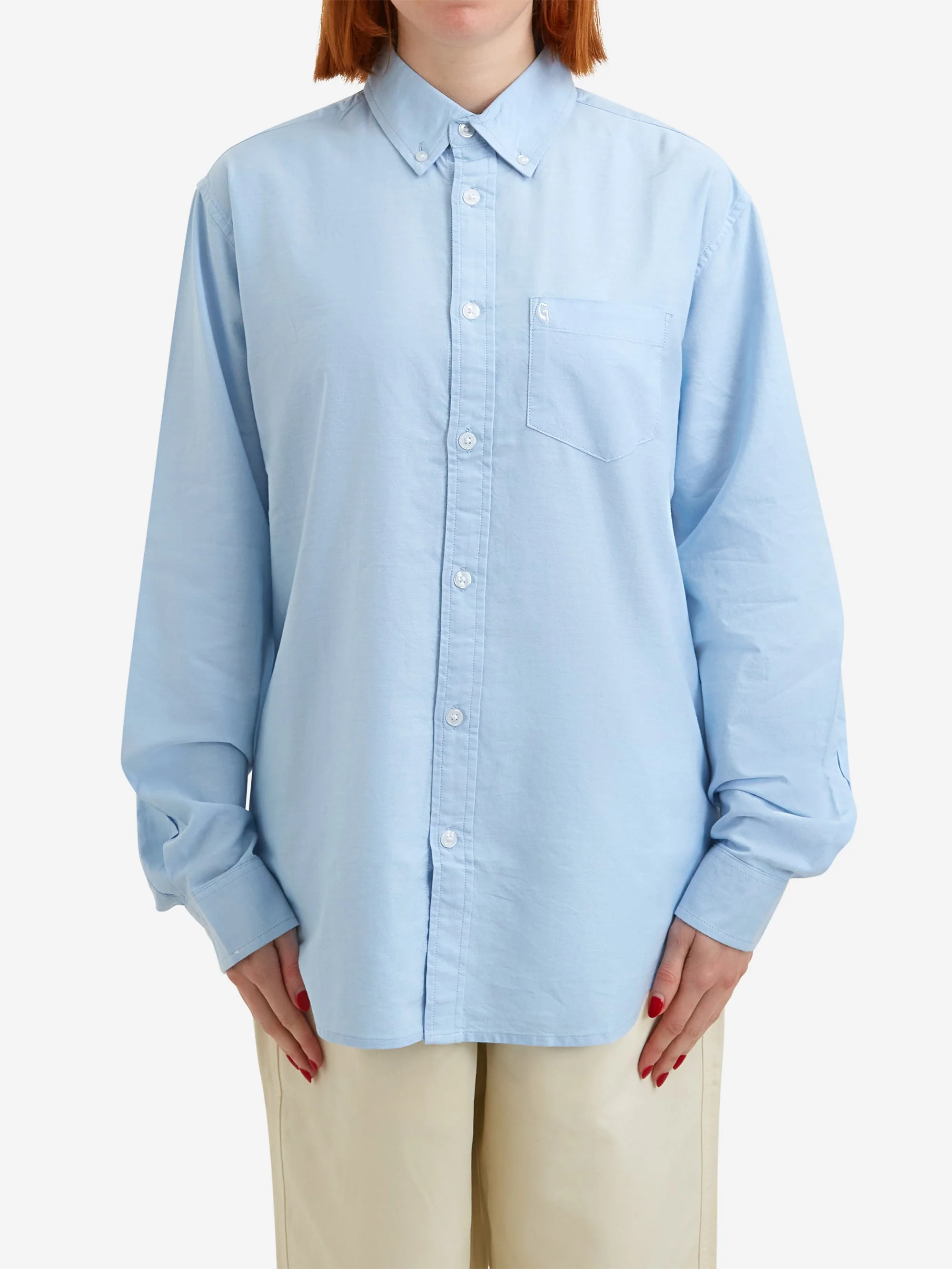 Goodhood Worldwide Oxford Shirt - Blue - Image 10