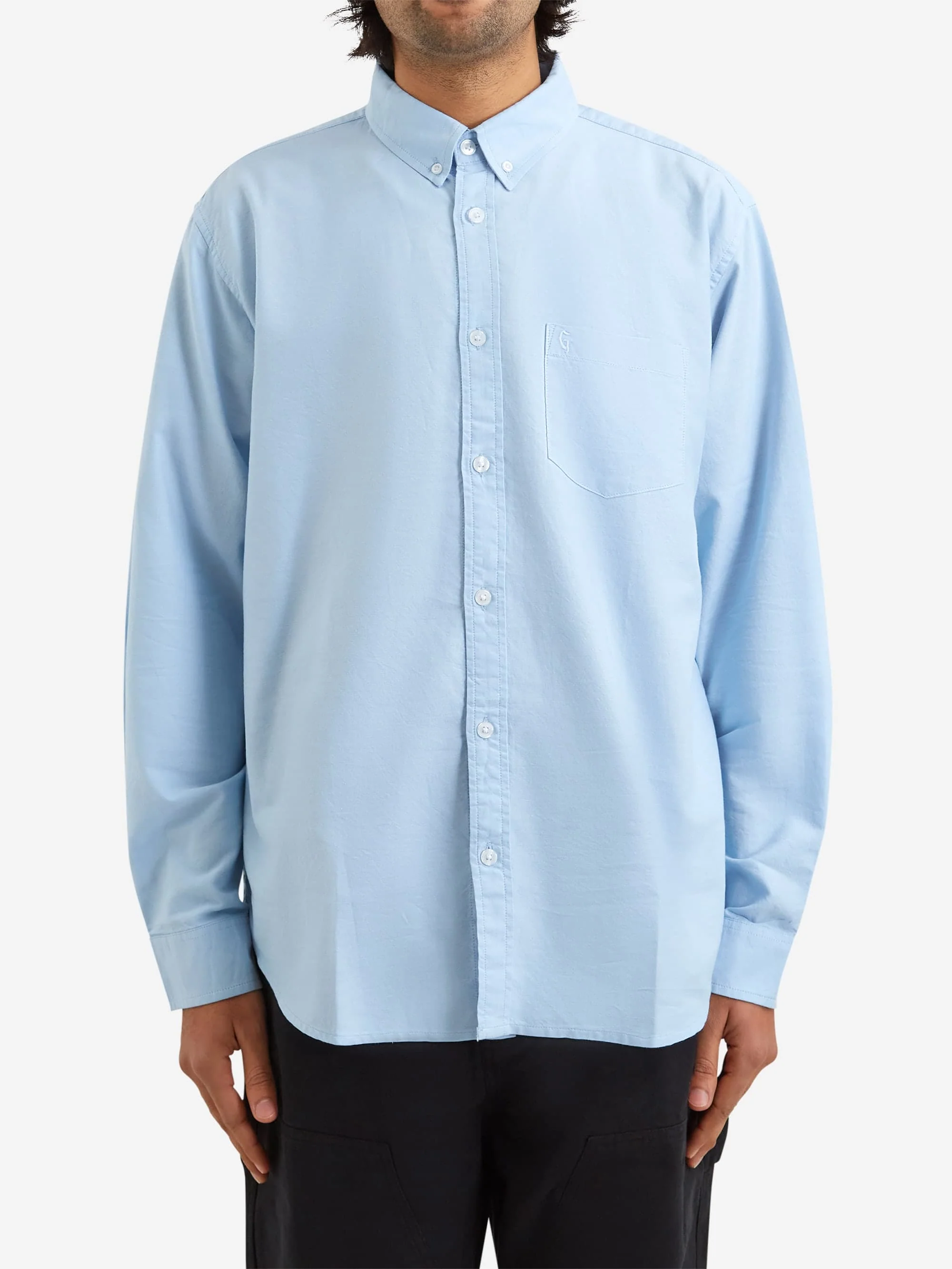 Goodhood Worldwide Oxford Shirt - Blue - Image 2