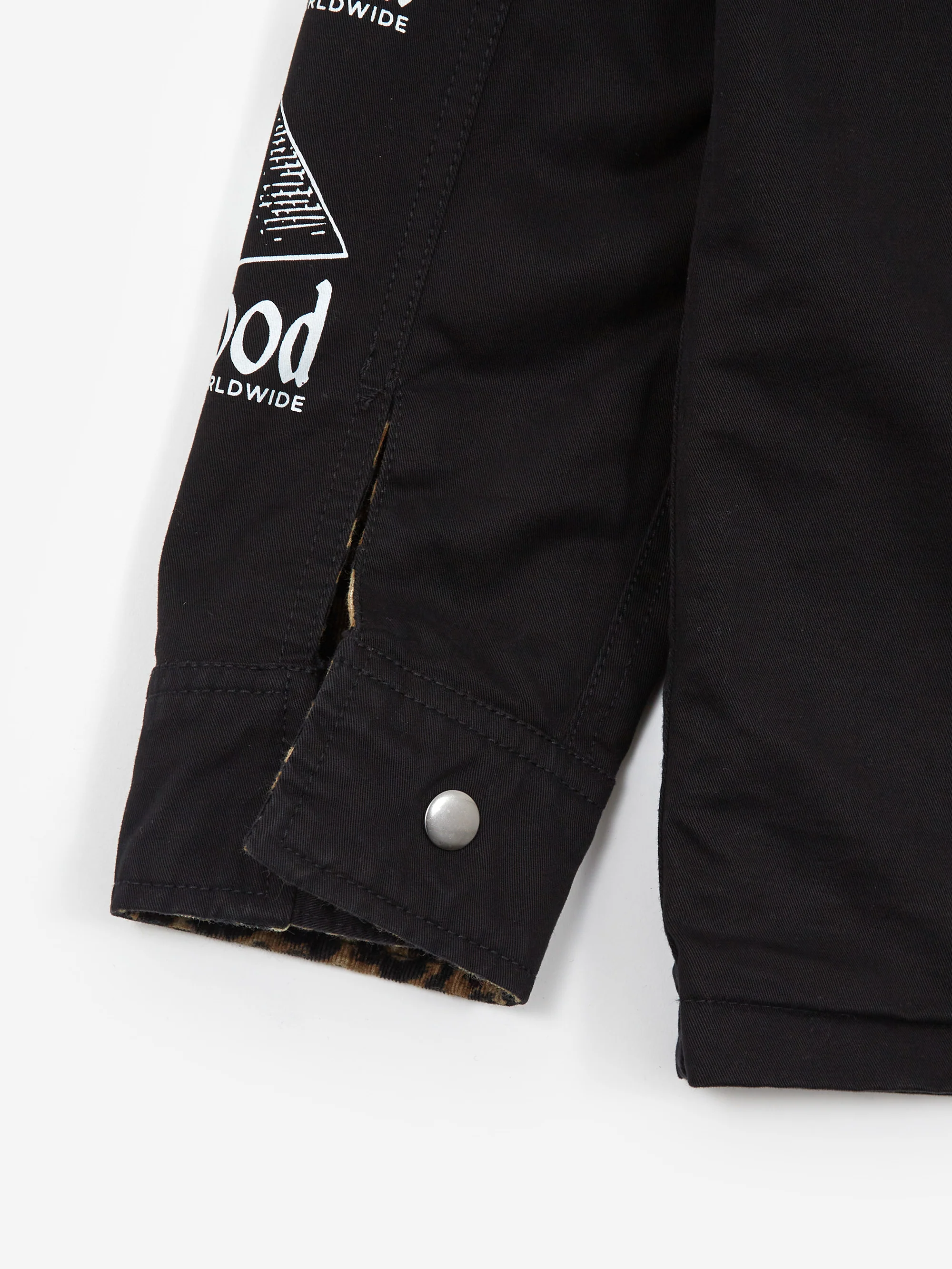Goodhood Worldwide Reversible Mechanic Jacket - Black Leopard - Image 11