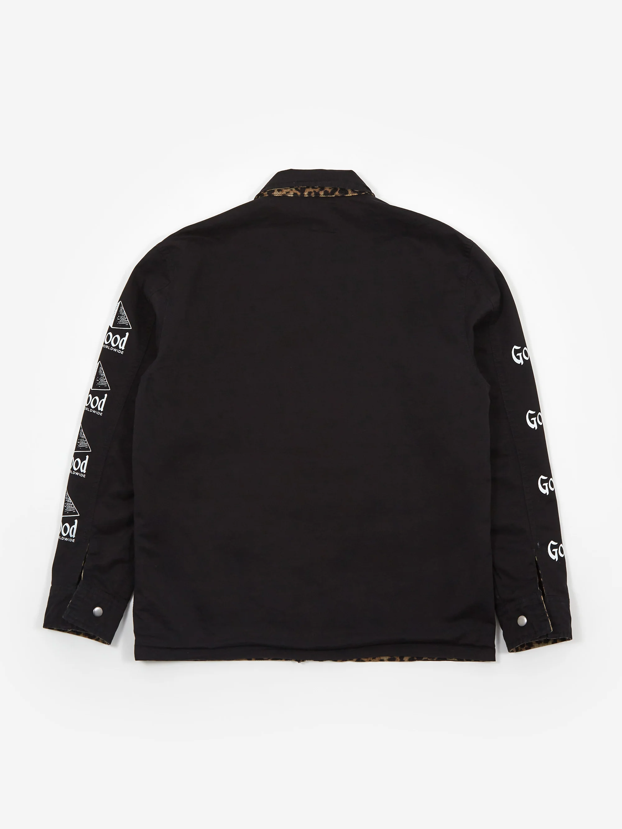 Goodhood Worldwide Reversible Mechanic Jacket - Black Leopard - Image 13