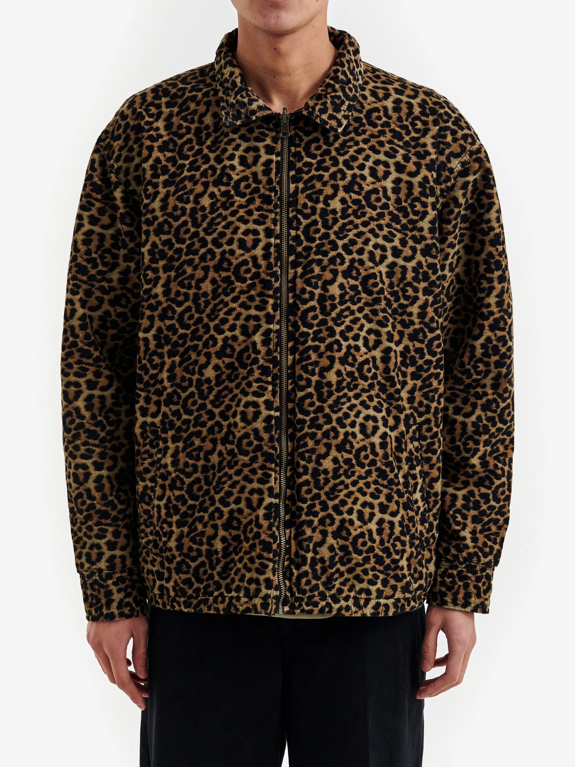 Goodhood Worldwide Reversible Mechanic Jacket - Black Leopard - Image 3