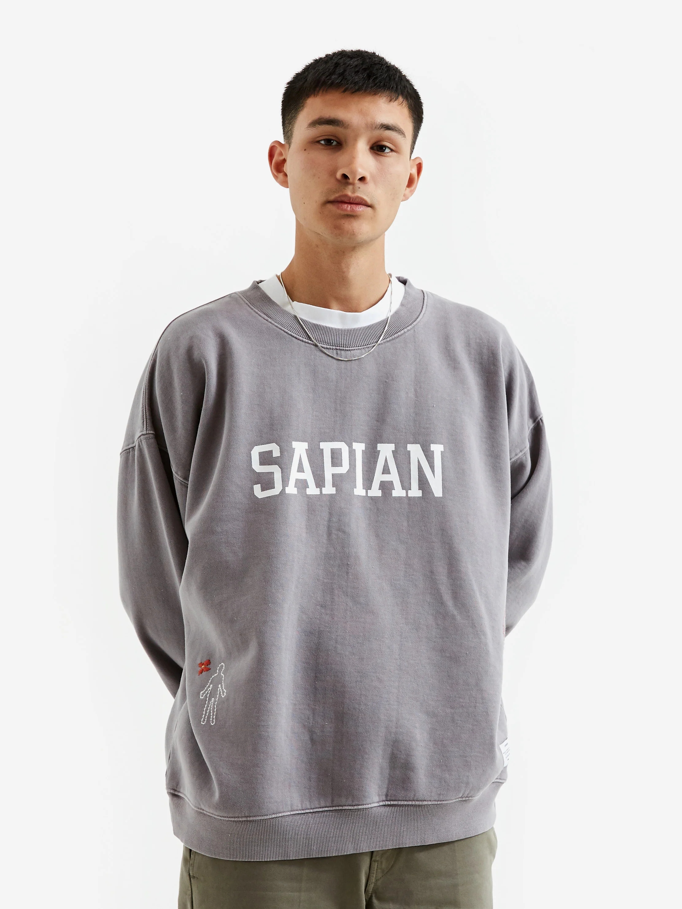 Goodhood Worldwide Sapian Sweat - Washed Black - Image 6