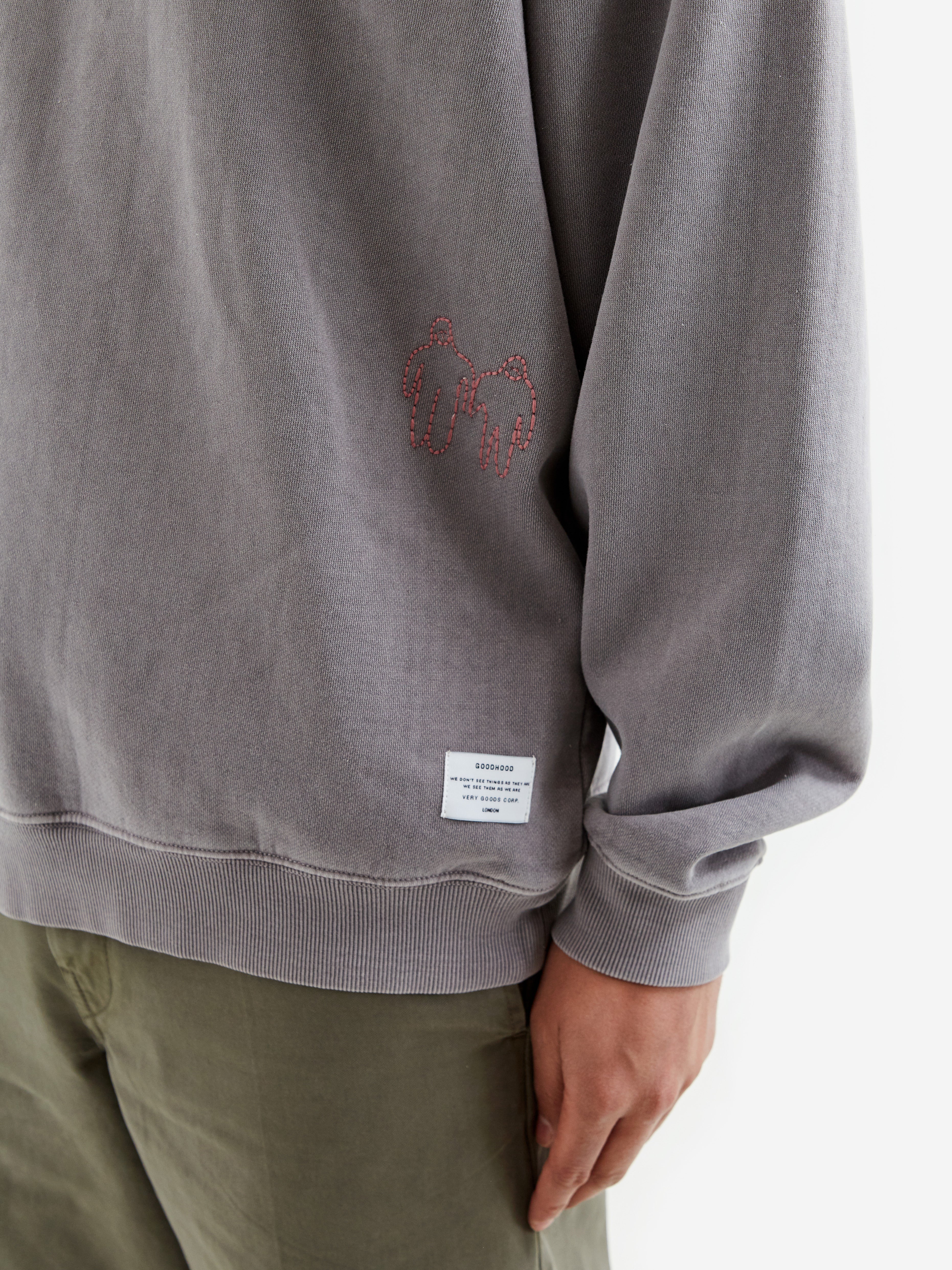 Goodhood Worldwide Sapian Sweat - Washed Black - Image 8