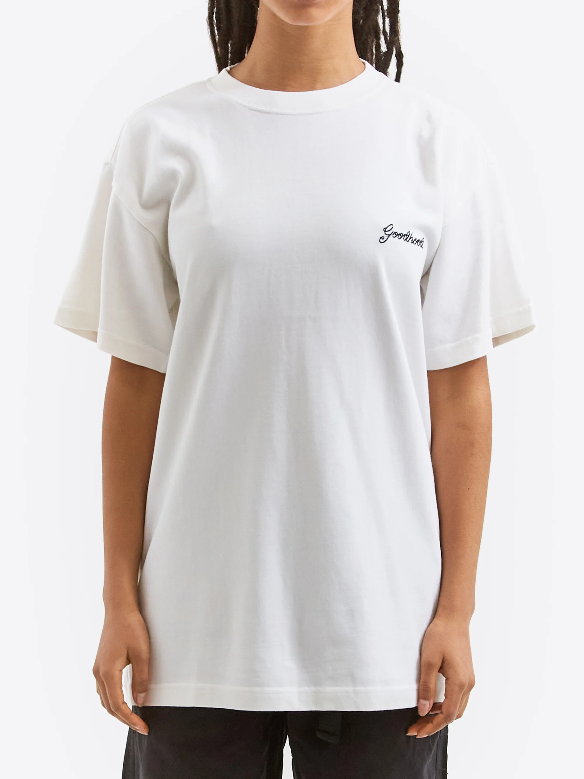 Goodhood Worldwide Script T-Shirt - White - Image 6
