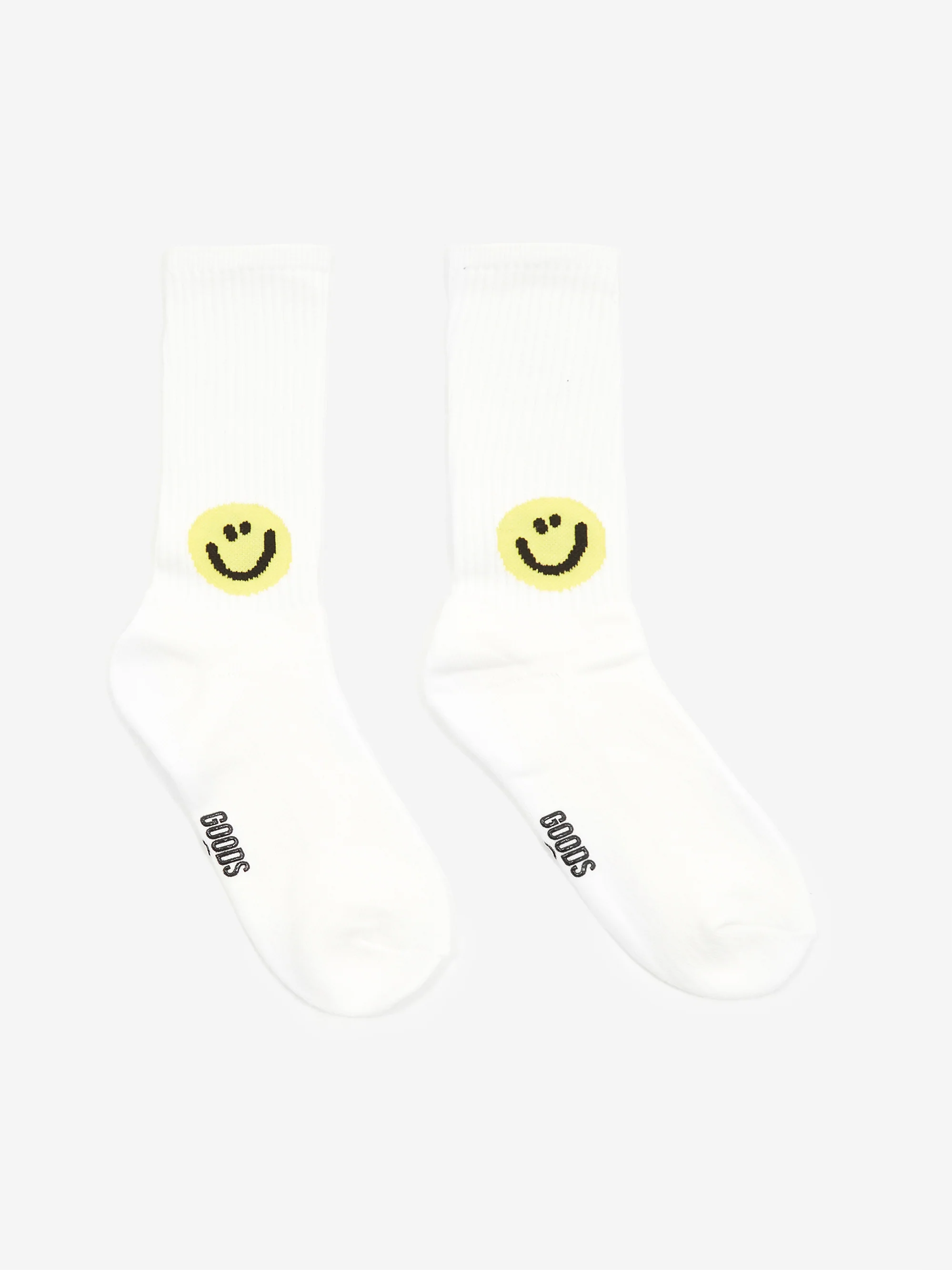 Goodhood Worldwide Smile Sock - White/Yellow
