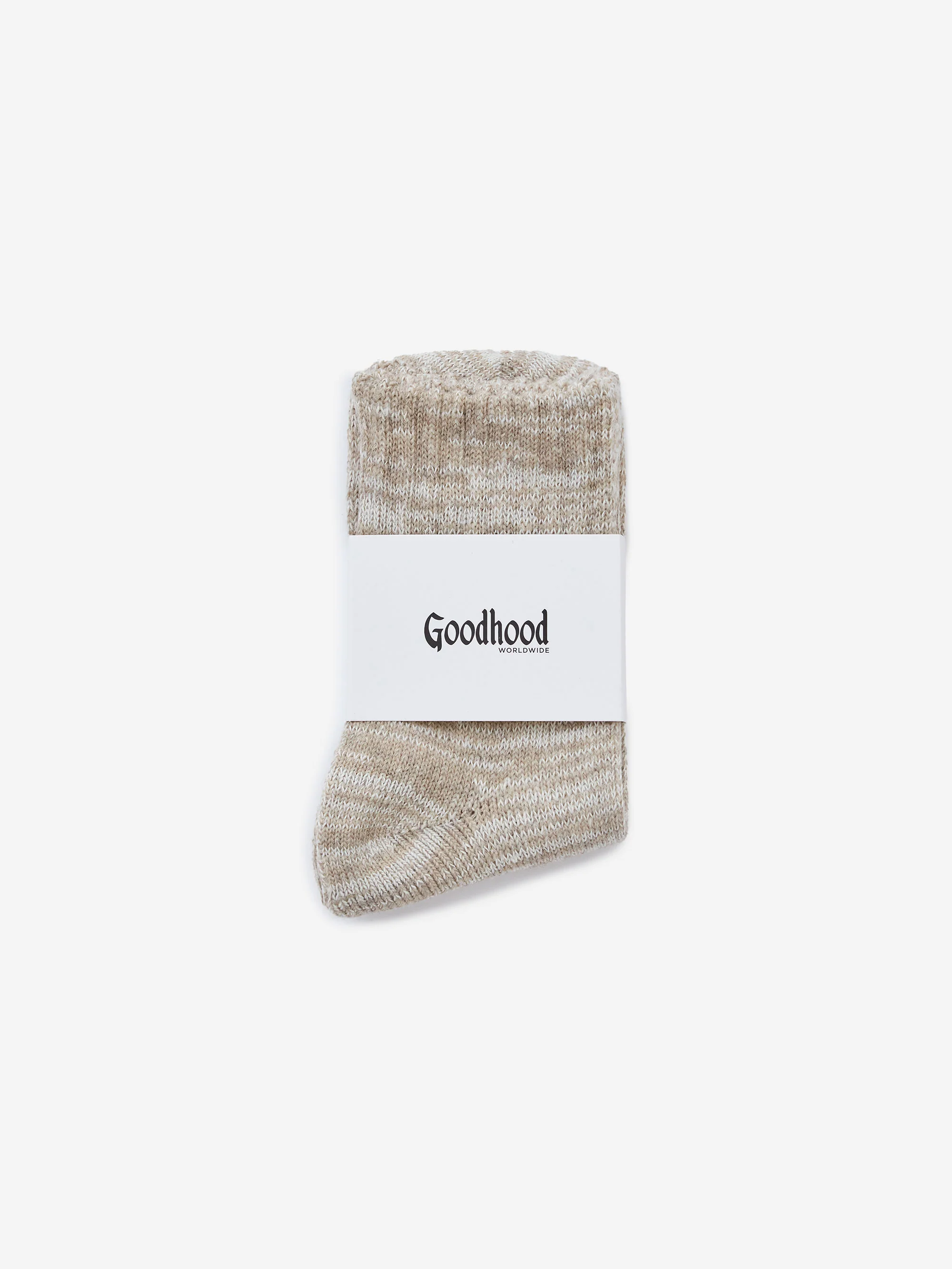 Goodhood Worldwide Space Dye Sock - Beige - Image 2