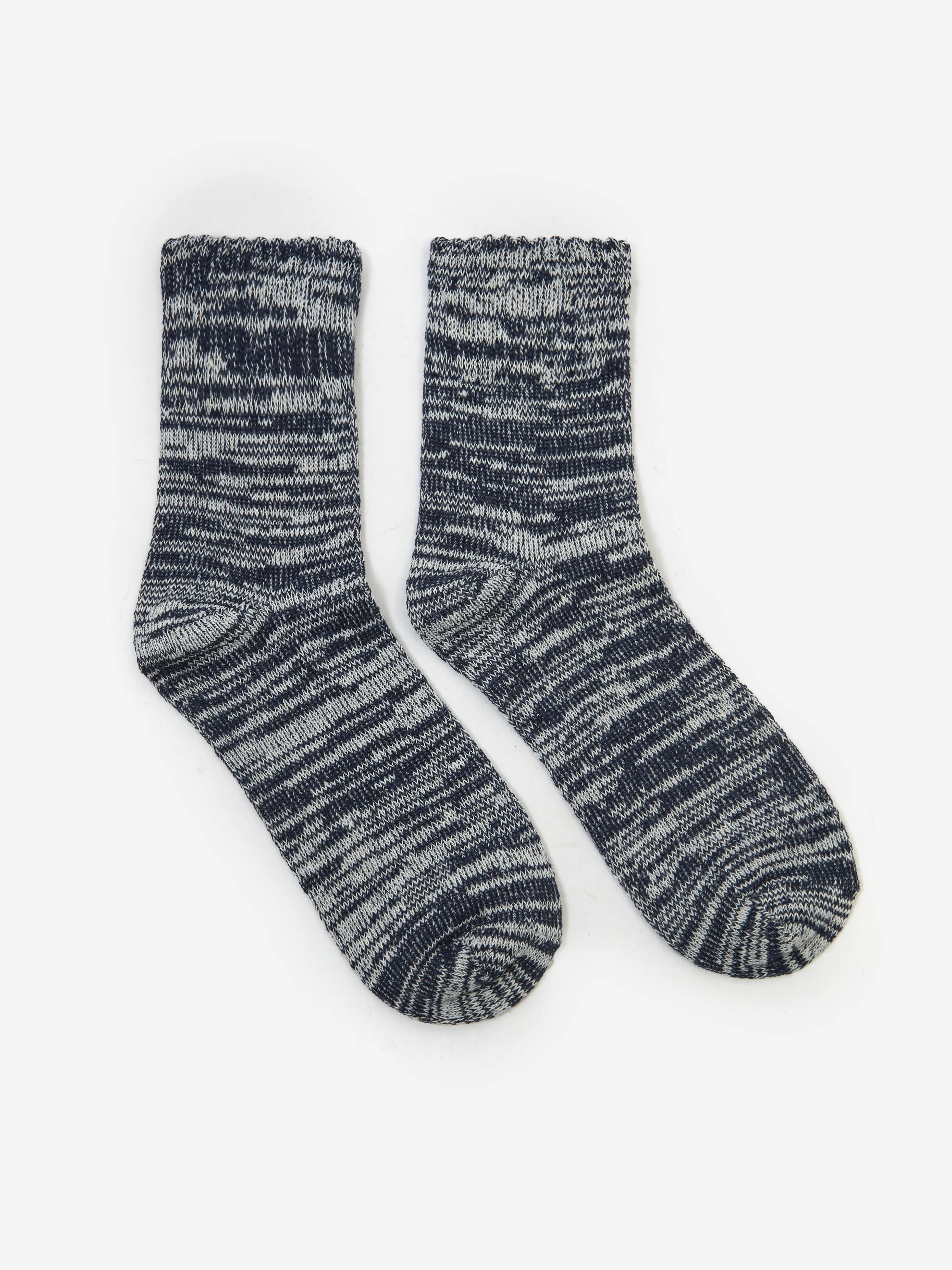 Goodhood Worldwide Space Dye Socks - Navy/White