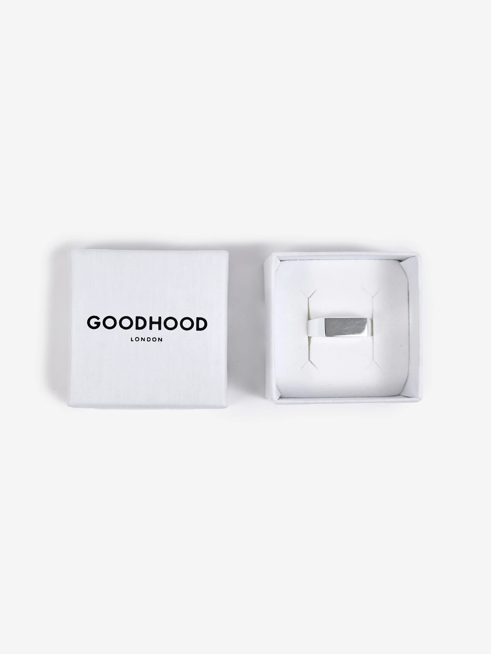 Goodhood Worldwide Sterling Silver Narrow Signet Ring - Image 3