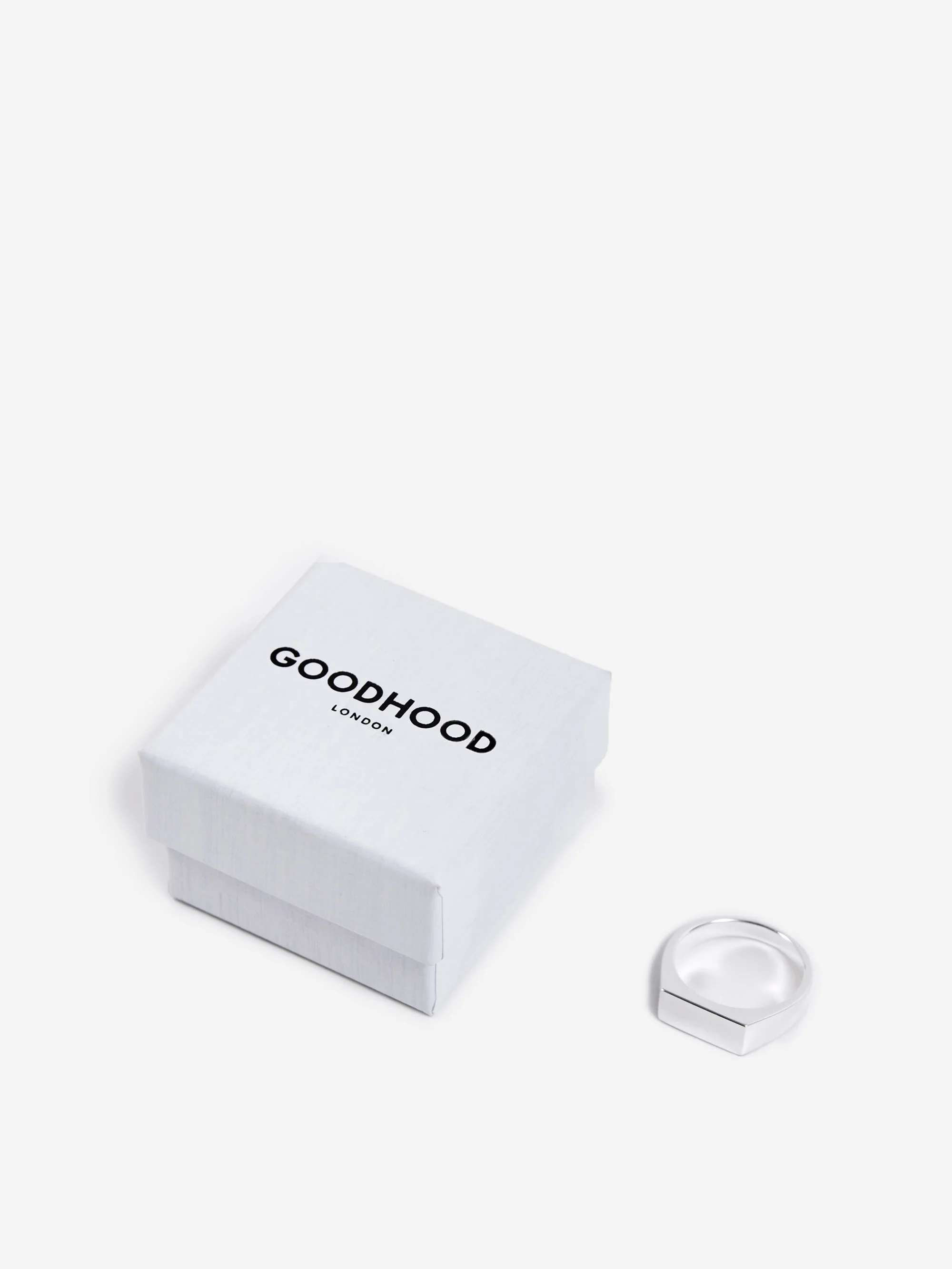 Goodhood Worldwide Sterling Silver Narrow Signet Ring - Image 7