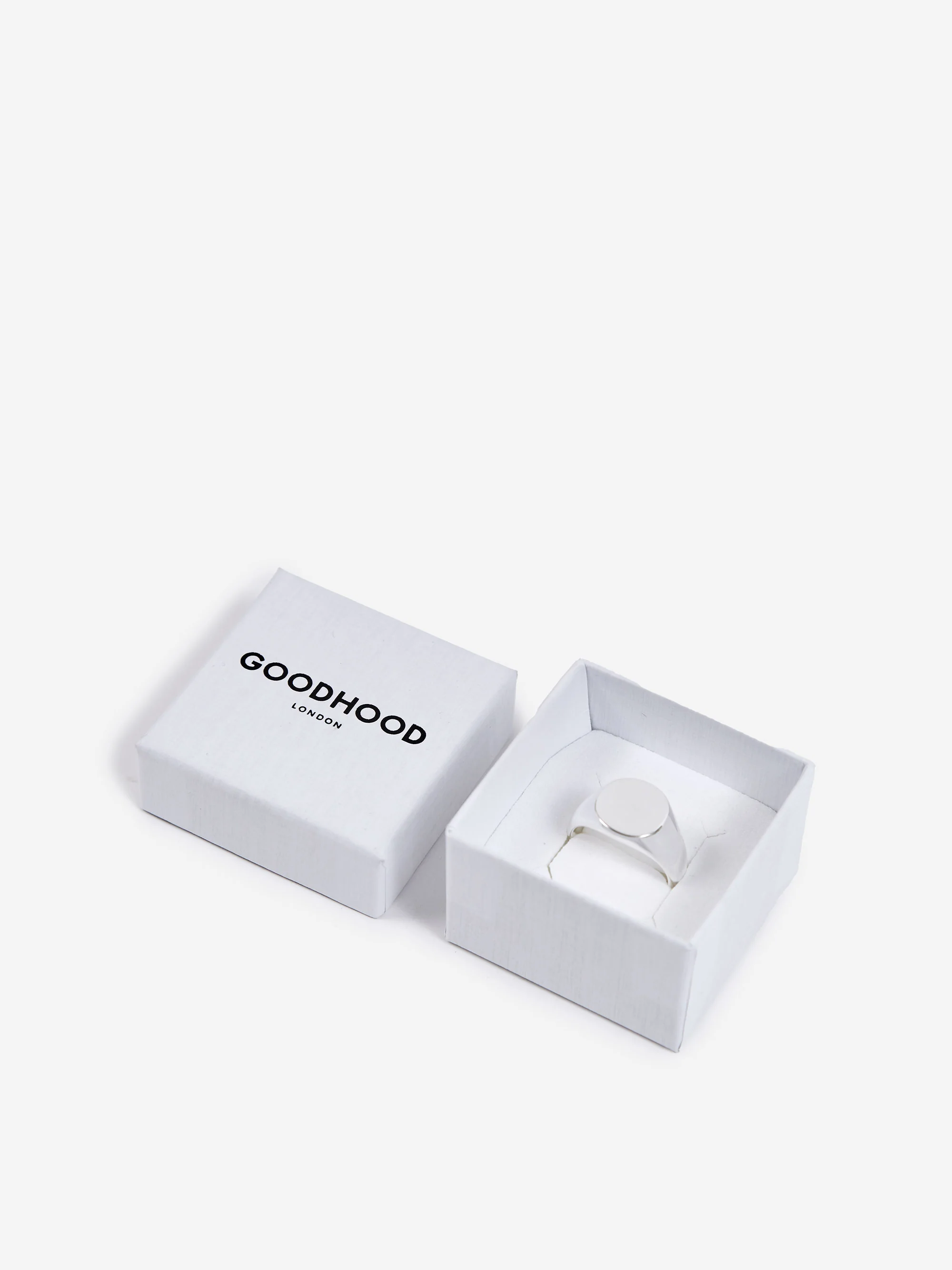 Goodhood Worldwide Sterling Silver Round Signet Ring - Image 5