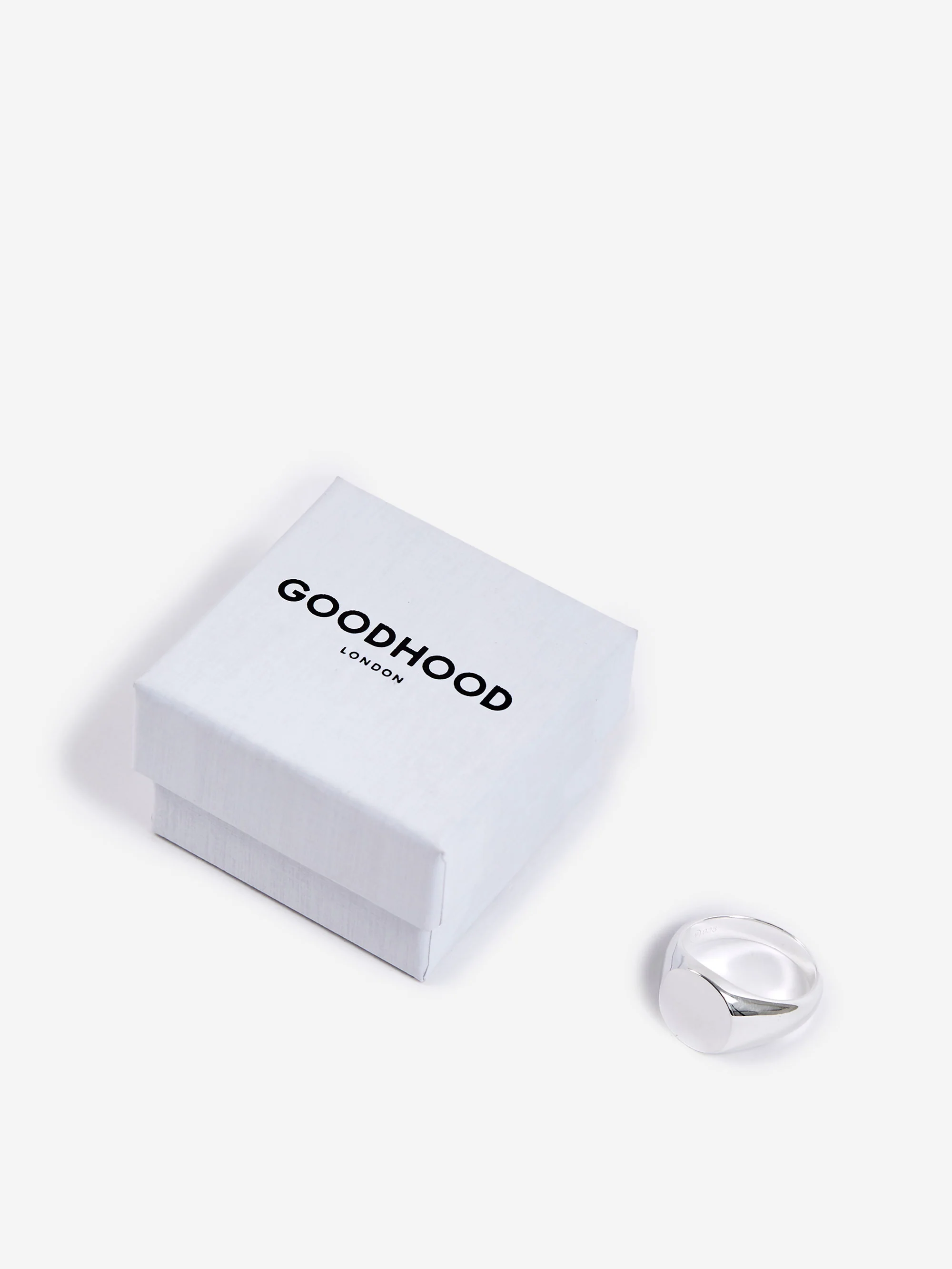Goodhood Worldwide Sterling Silver Round Signet Ring - Image 7