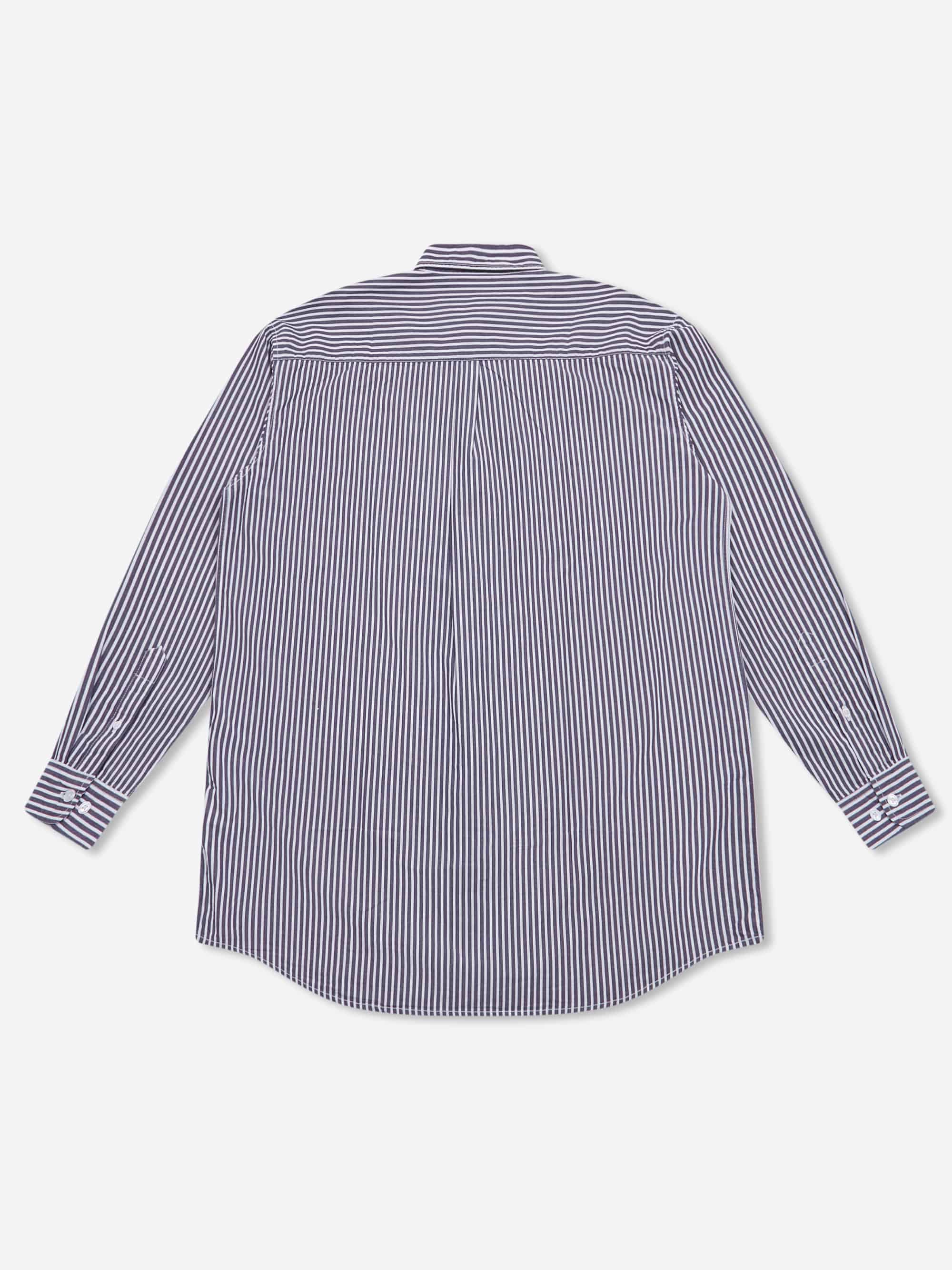 Goodhood Worldwide Striped Big Shirt - Navy/White - Image 5