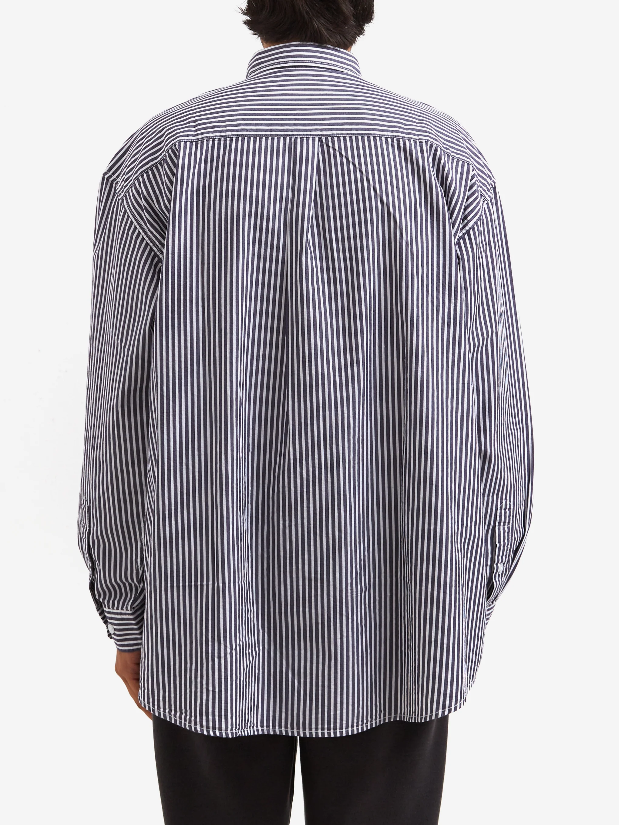 Goodhood Worldwide Striped Big Shirt - Navy/White - Image 7