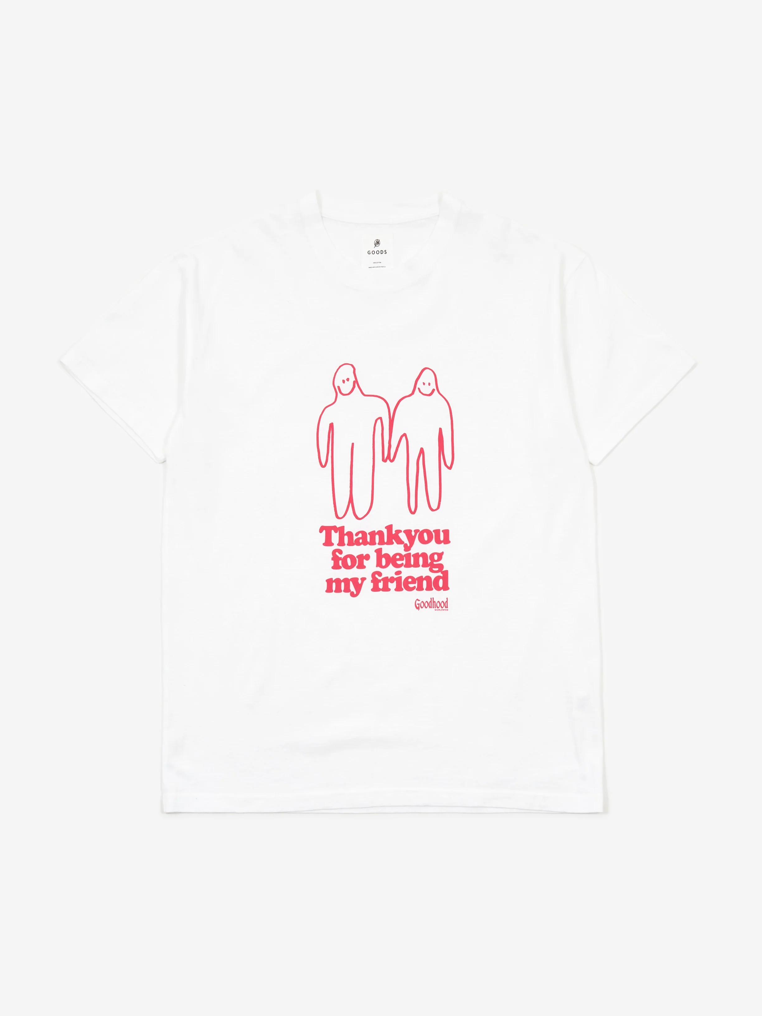Goodhood Worldwide Thank You Short Sleeve T-Shirt - White