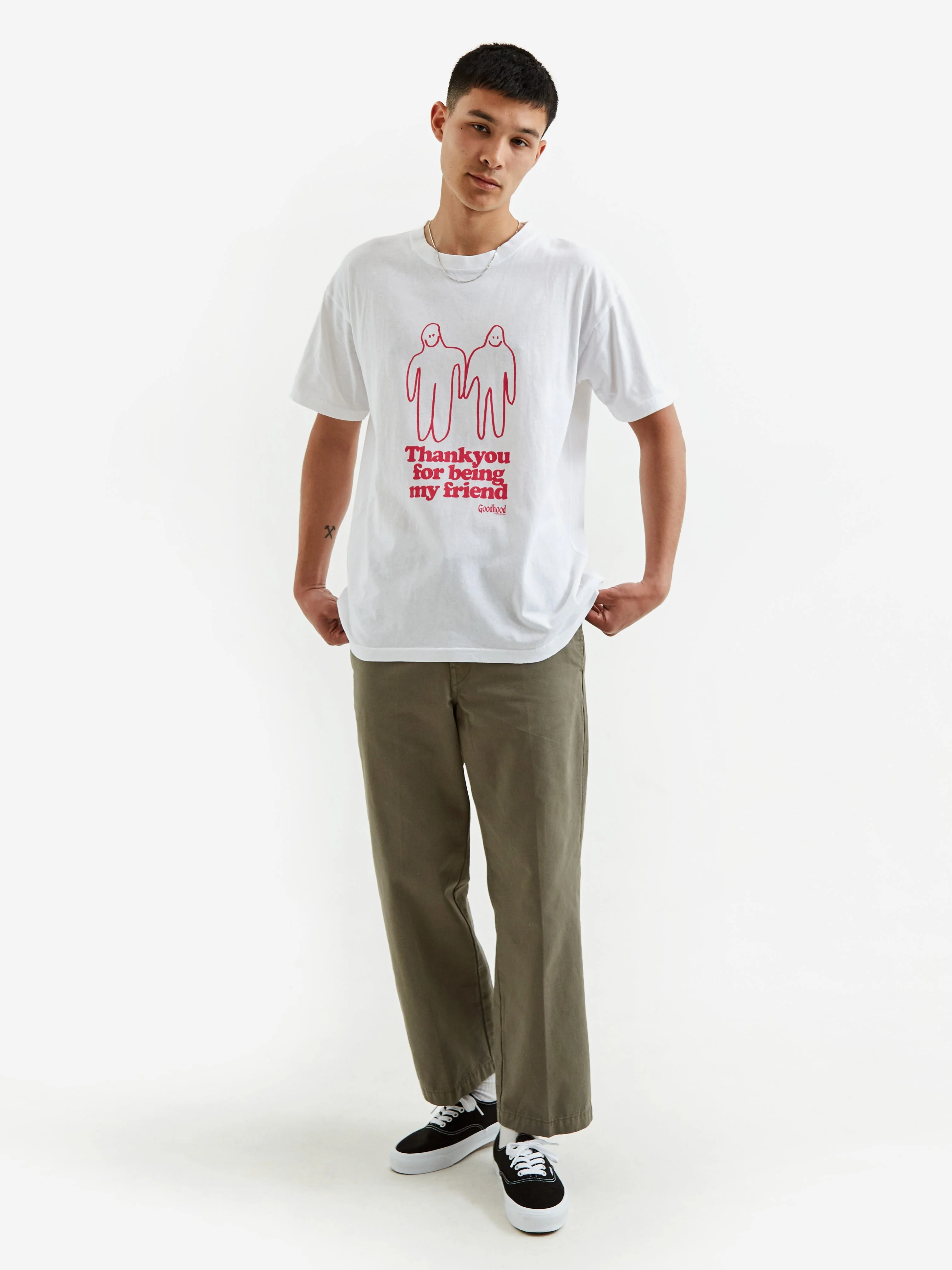 Goodhood Worldwide Thank You Short Sleeve T-Shirt - White - Image 7