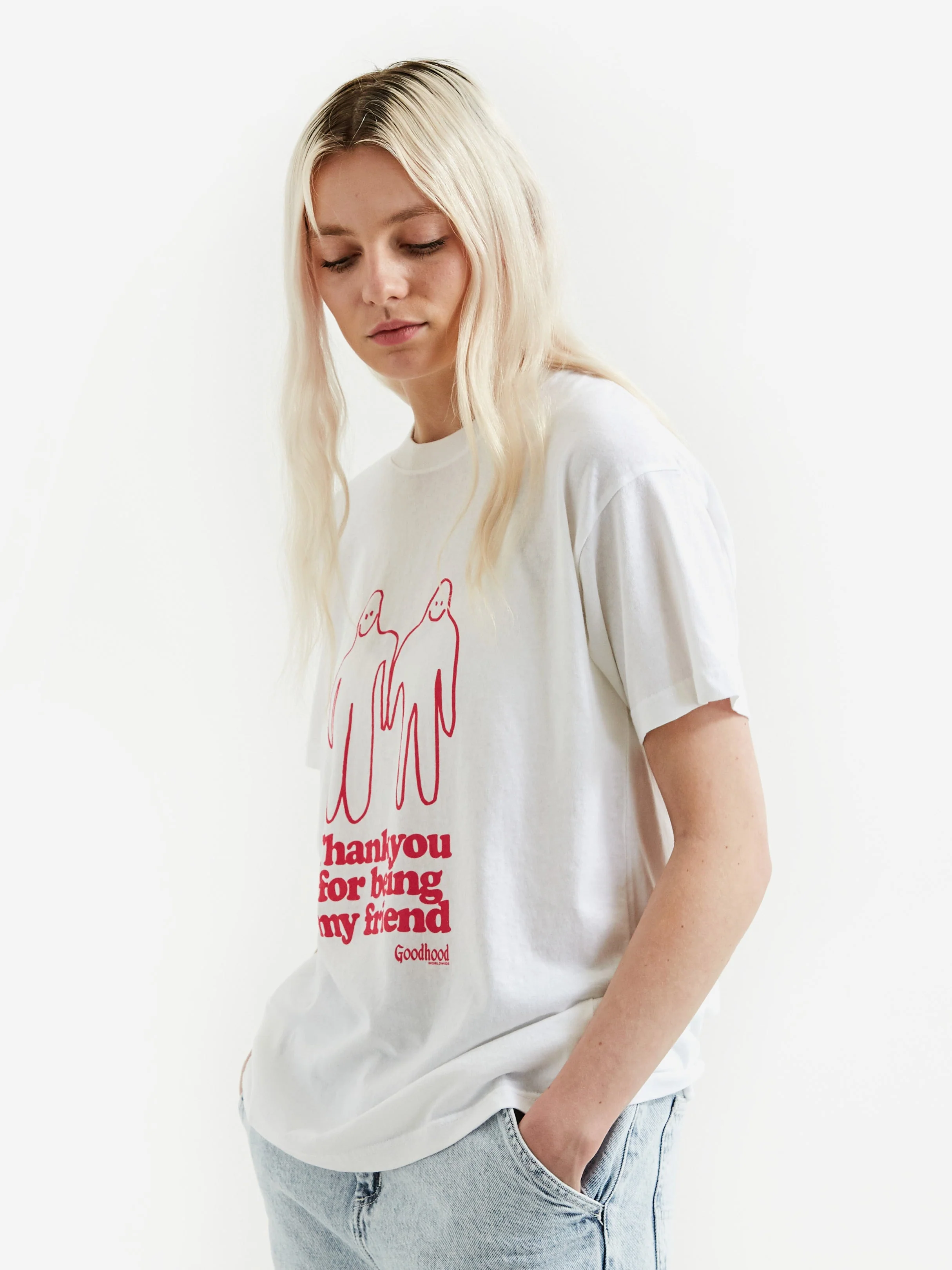 Goodhood Worldwide Thank You Short Sleeve T-Shirt - White - Image 9