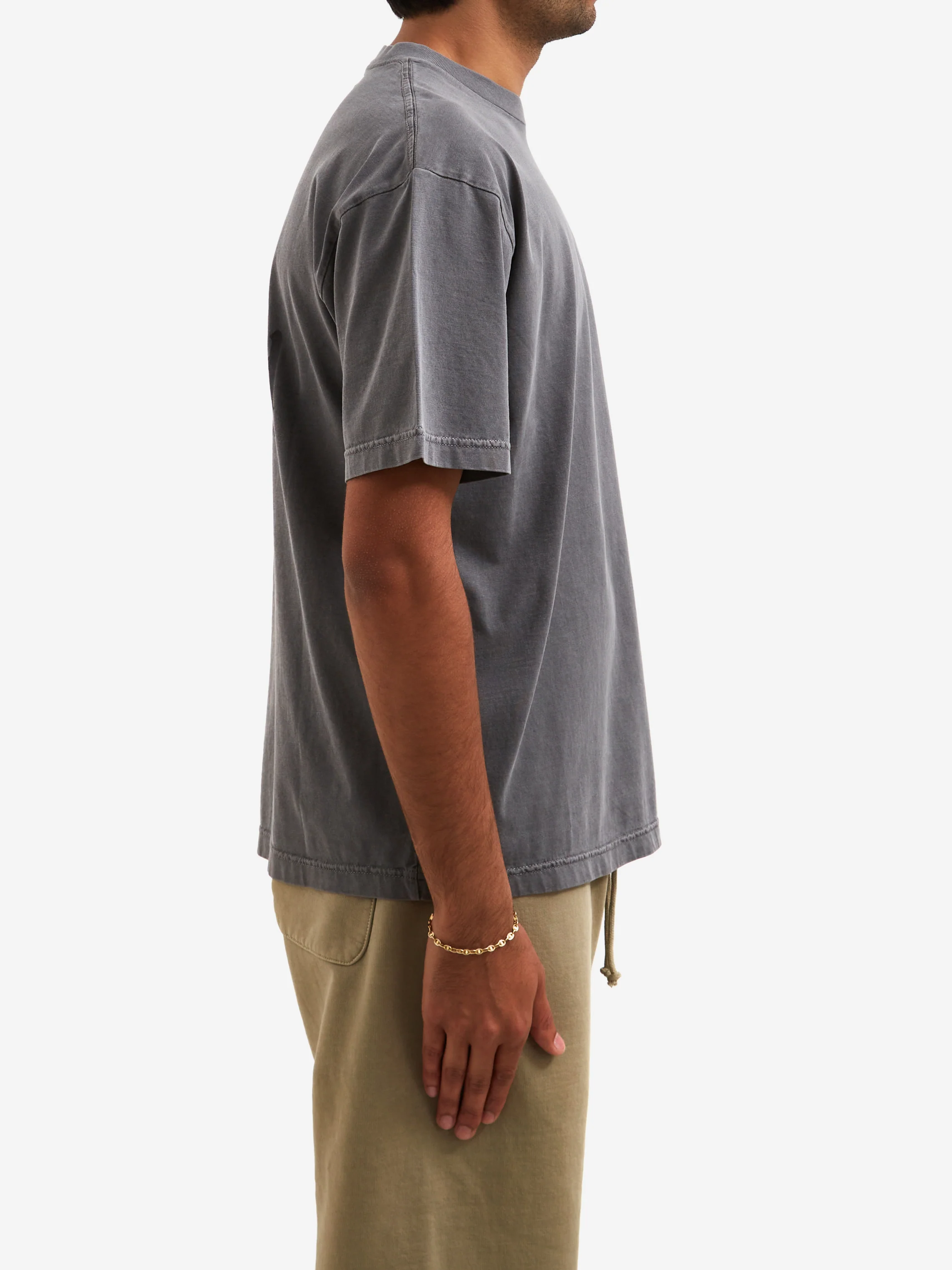 Goodhood Worldwide Utopia T-Shirt - Faded Charcoal - Image 6