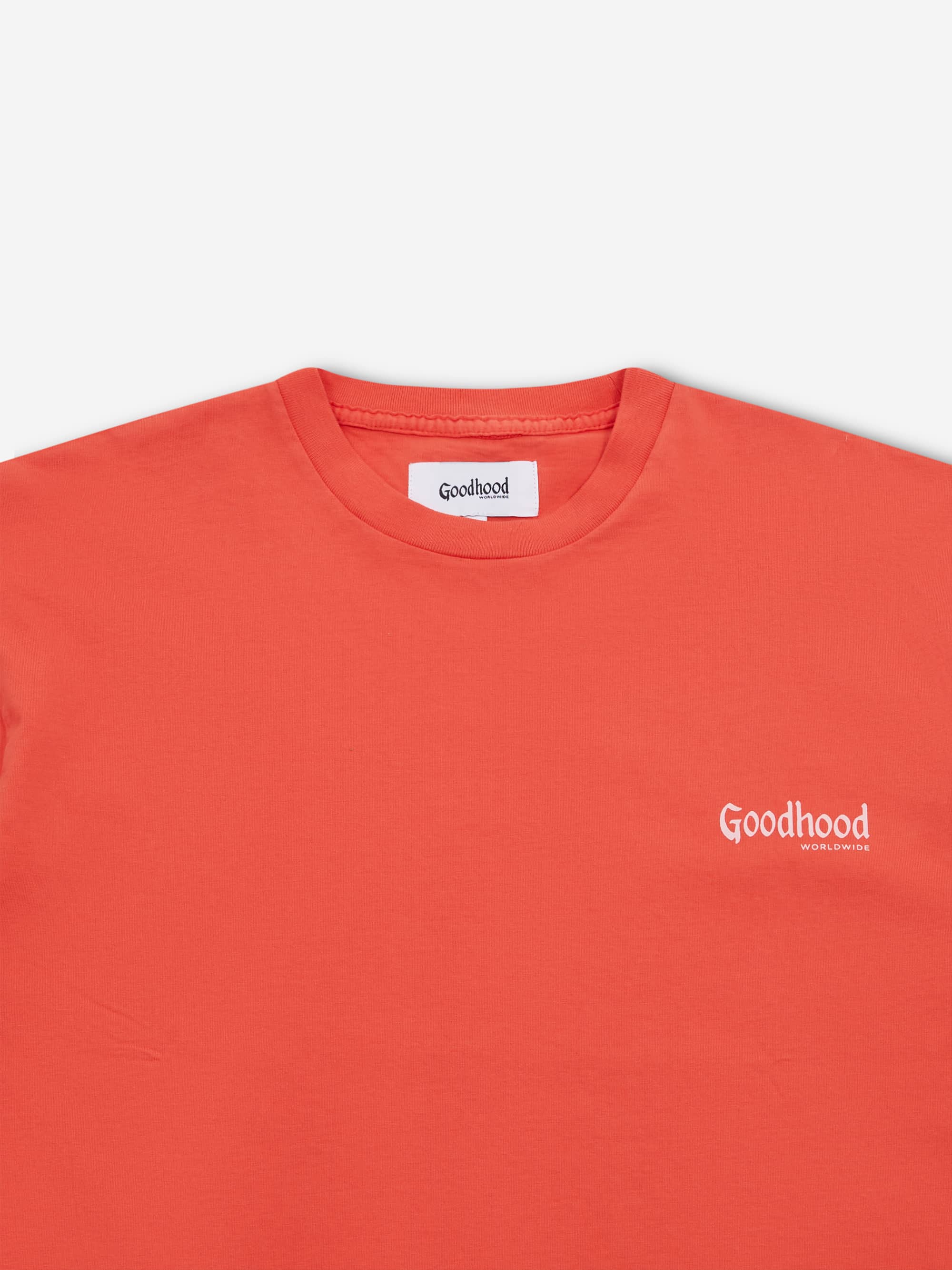 Goodhood Worldwide Utopia T-Shirt - Washed Red - Image 4