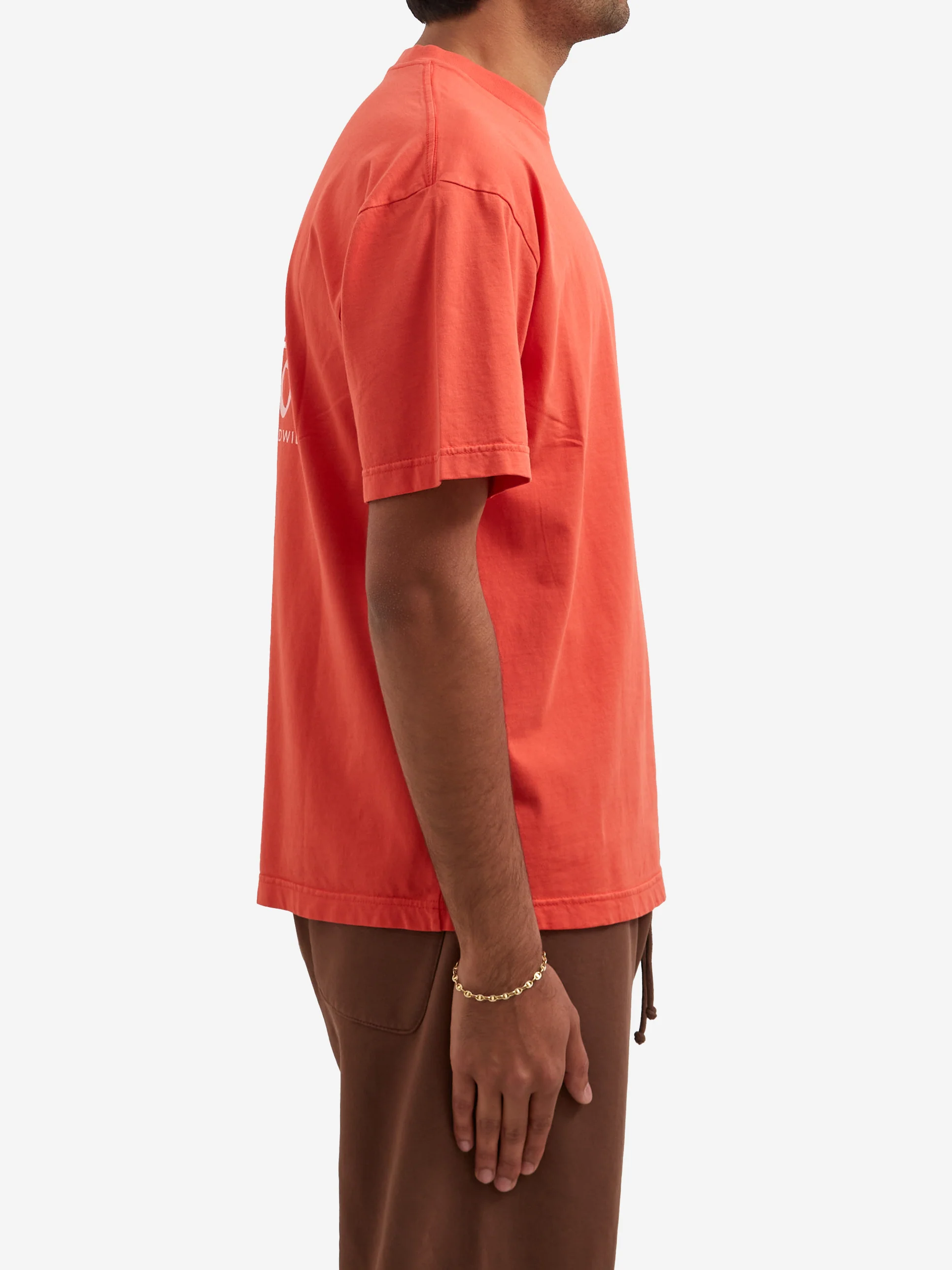 Goodhood Worldwide Utopia T-Shirt - Washed Red - Image 6