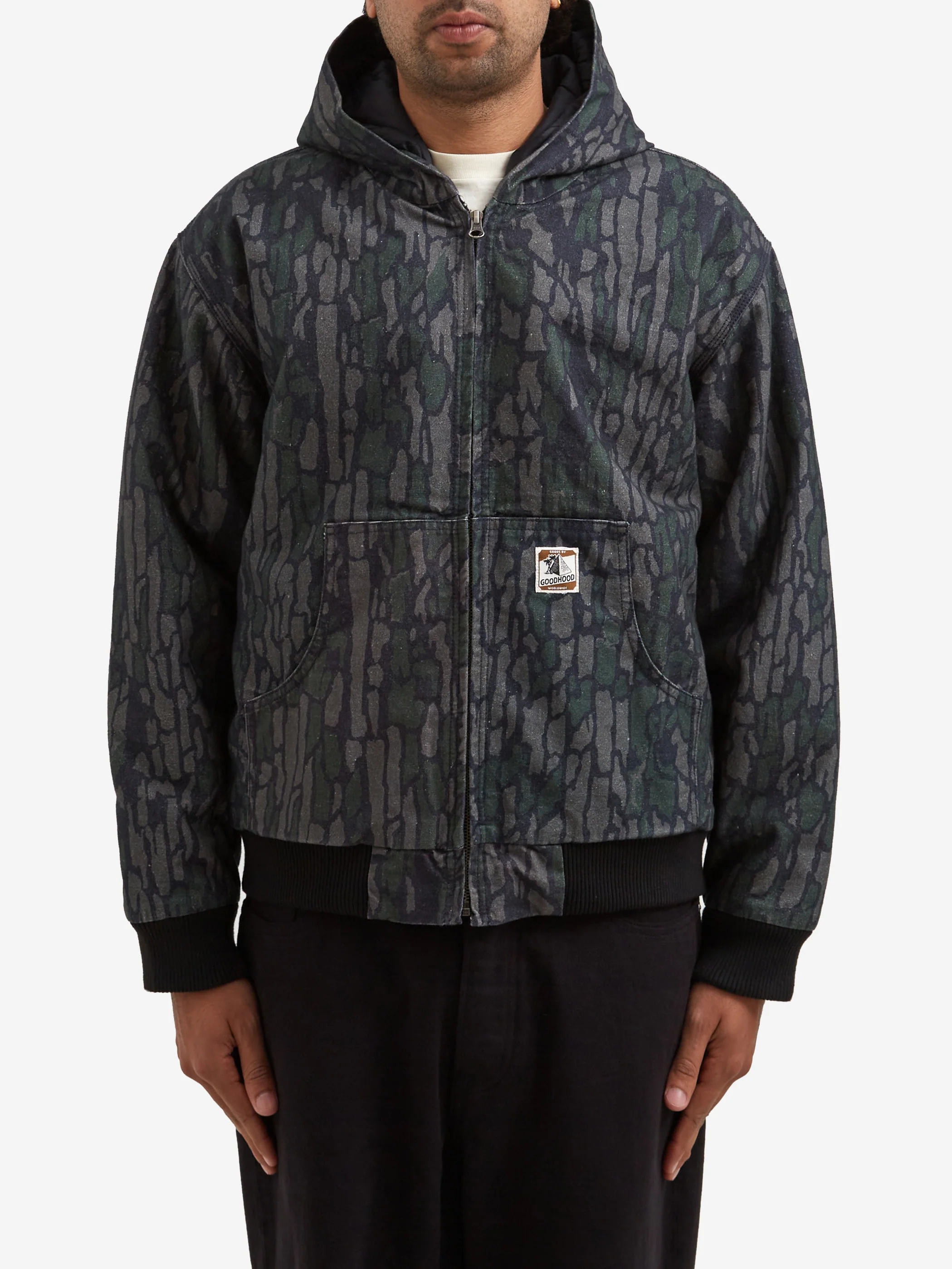 Goodhood Worldwide Warriors Hooded Coat - Camo - Image 2