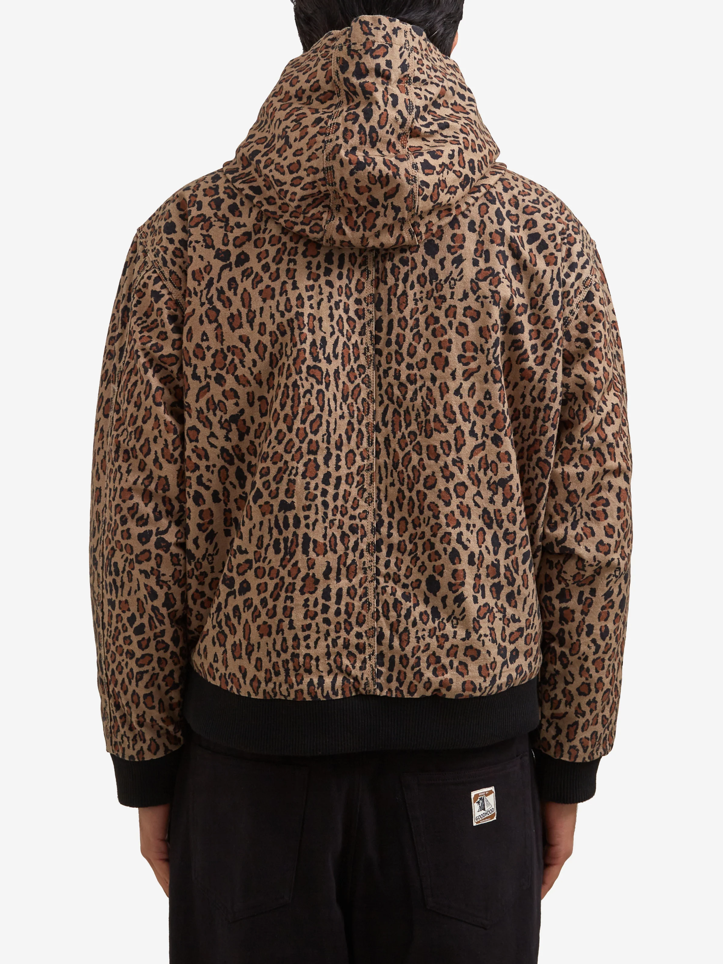 Goodhood Worldwide Warriors Hooded Coat - Leopard - Image 12