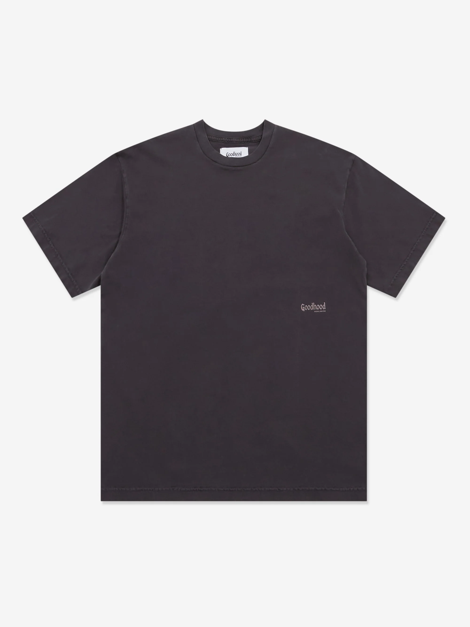 Goodhood Worldwide Washed Yologo T-Shirt - Faded Black