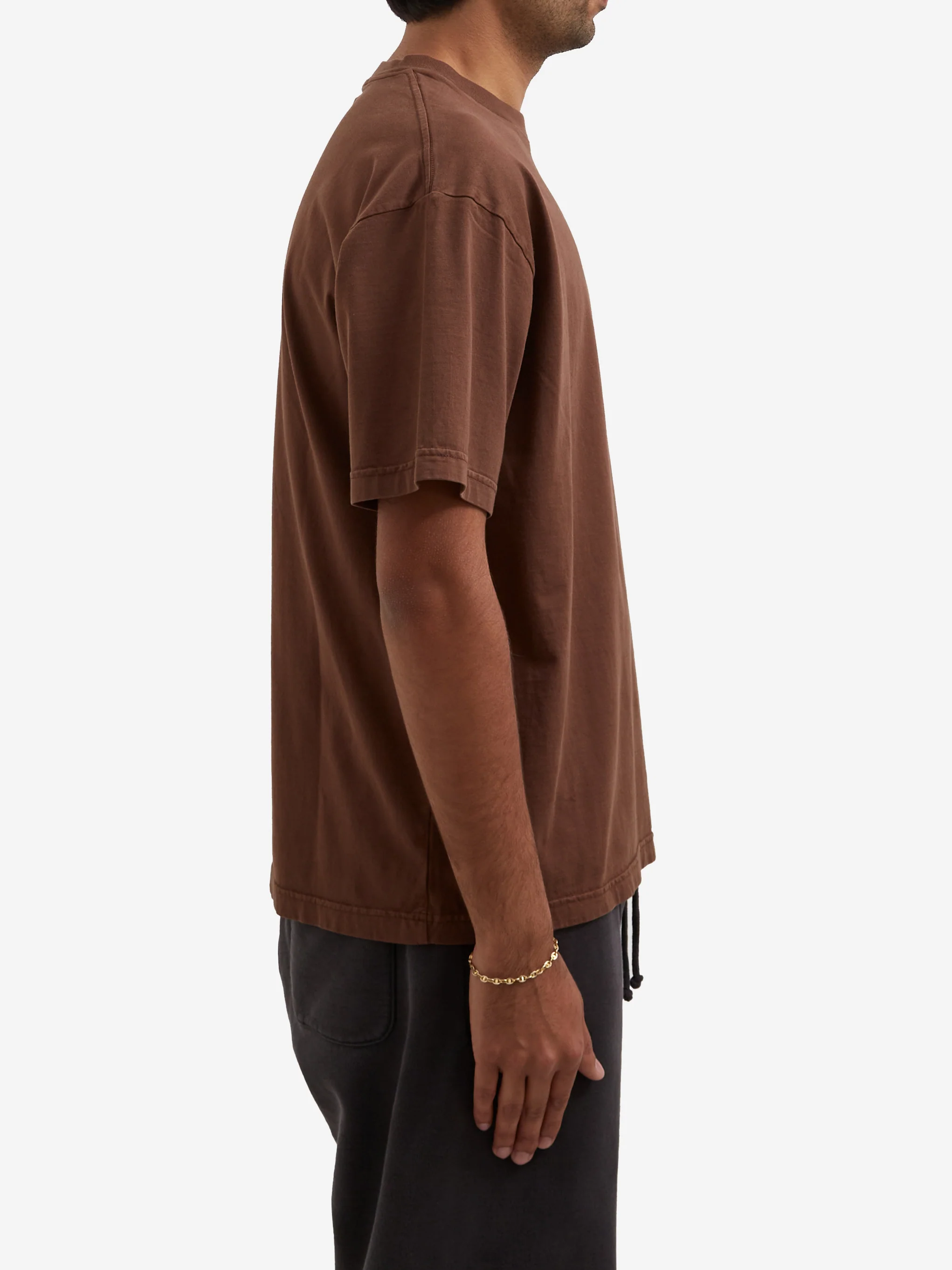 Goodhood Worldwide Washed Yologo T-Shirt - Faded Brown - Image 5
