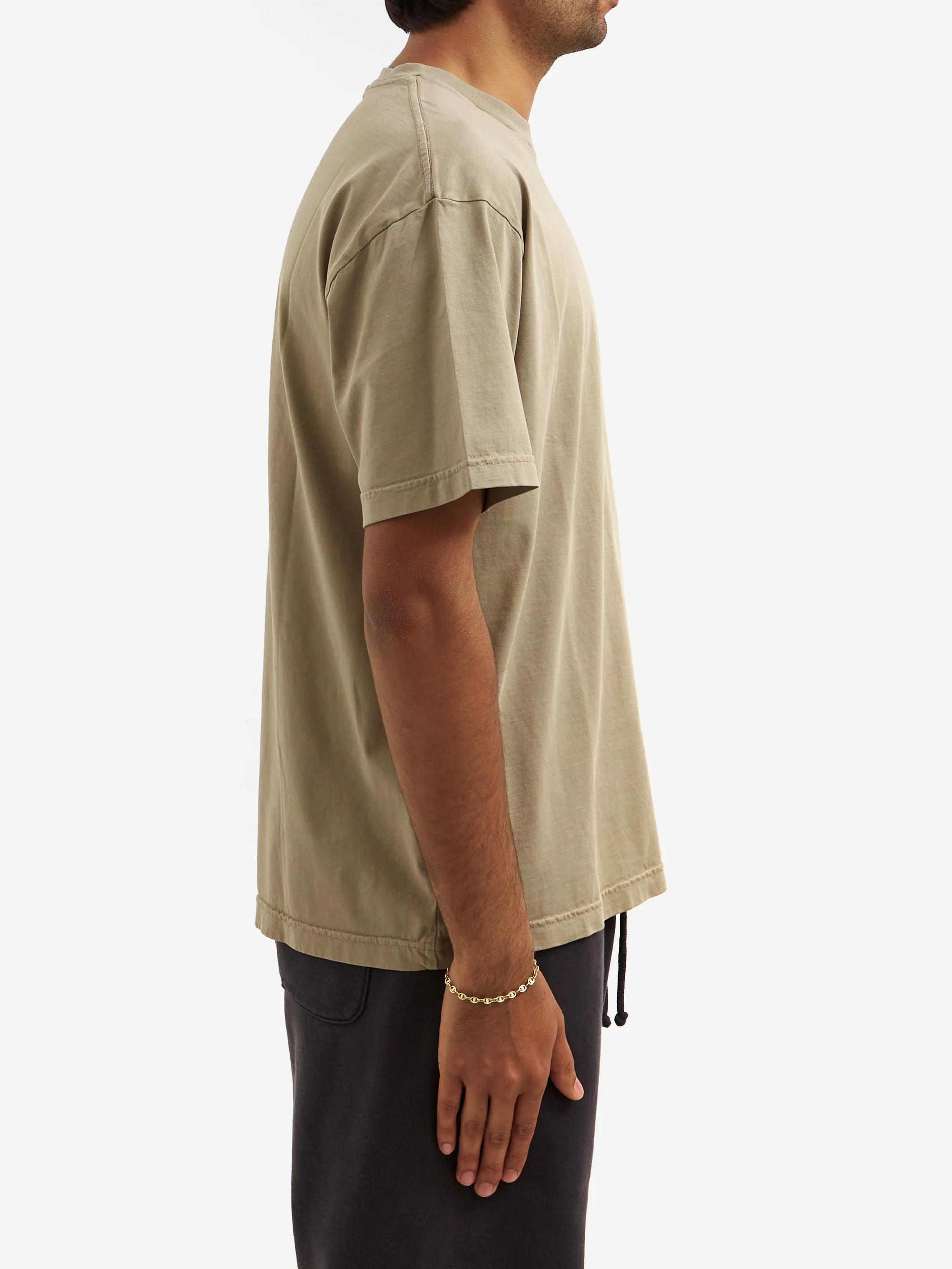Goodhood Worldwide Washed Yologo T-Shirt - Faded Olive - Image 6