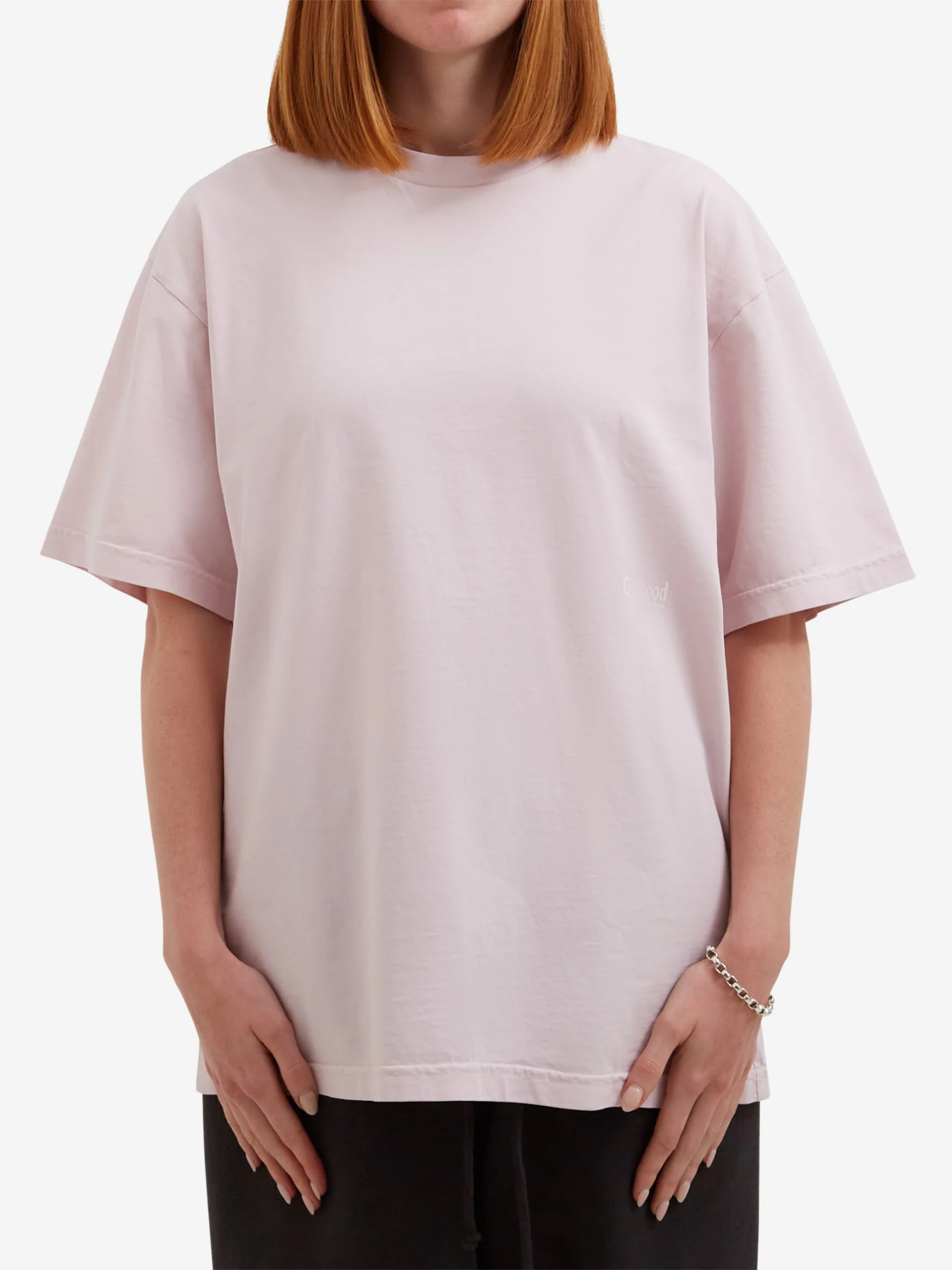 Goodhood Worldwide Washed Yologo T-Shirt - Faded Pink - Image 3