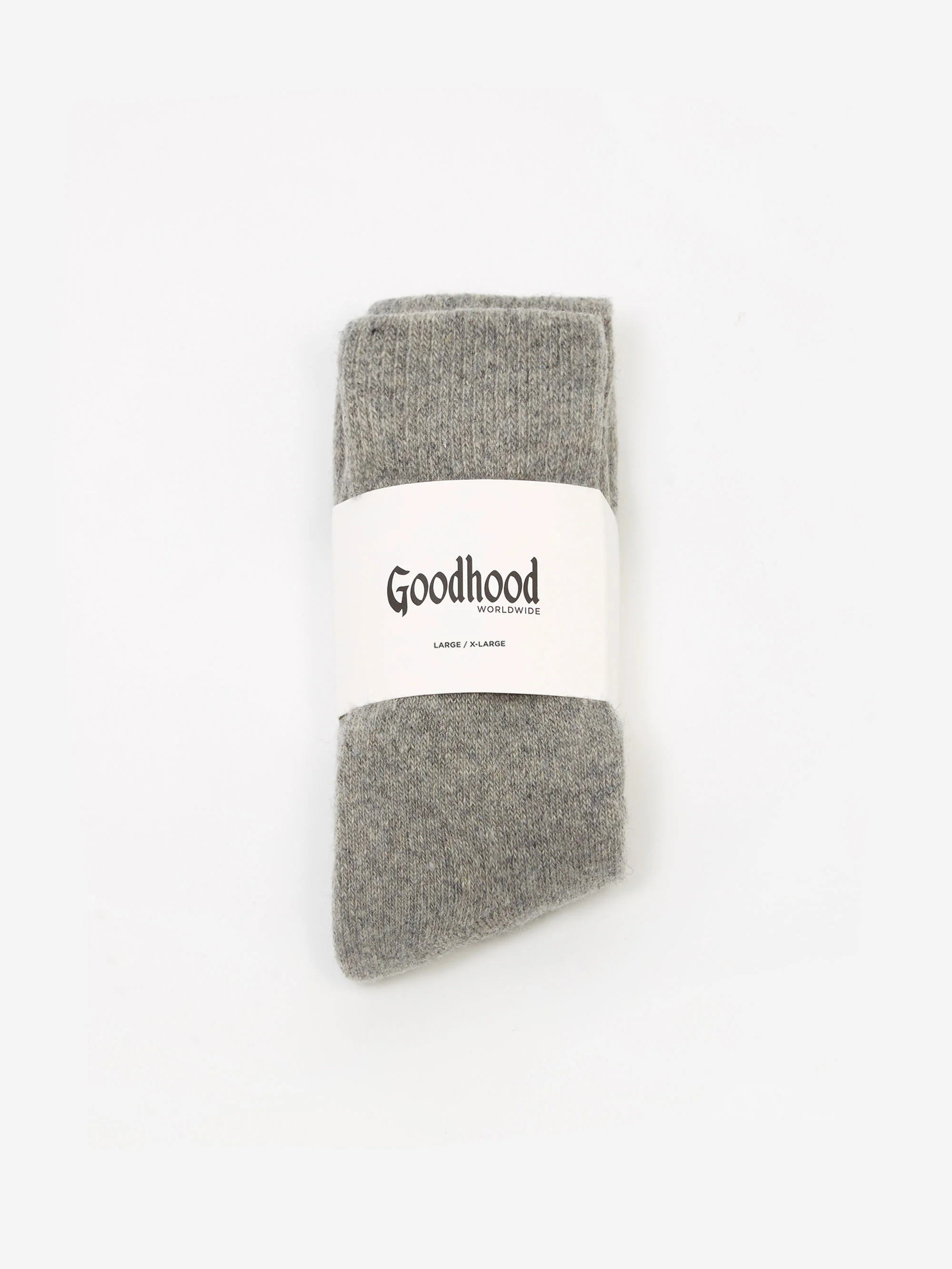Goodhood Worldwide Wool Socks - Medium Grey - Image 3