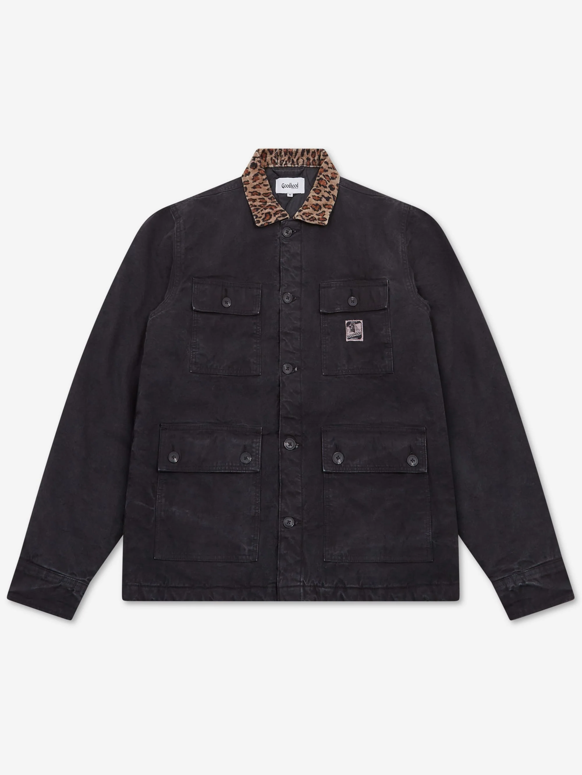 Goodhood Worldwide Workwear Jacket - Faded Black/Leopard