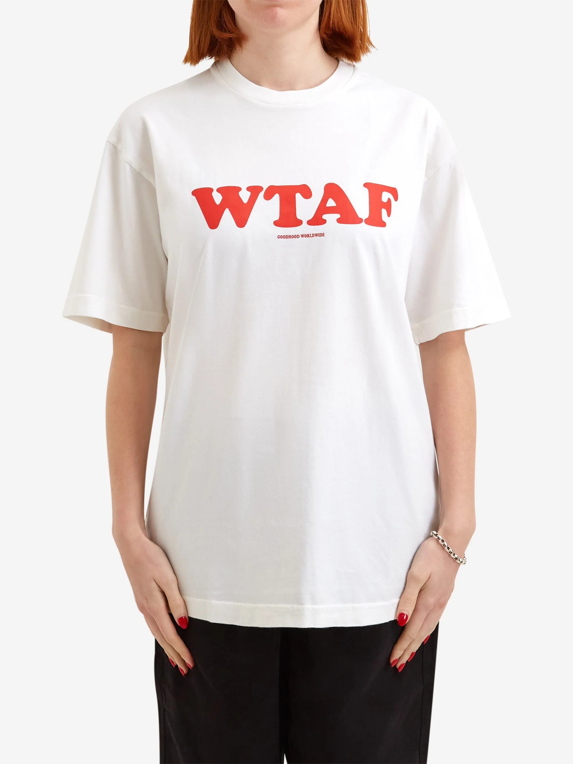 Goodhood Worldwide WTAF T-Shirt - White - Image 7