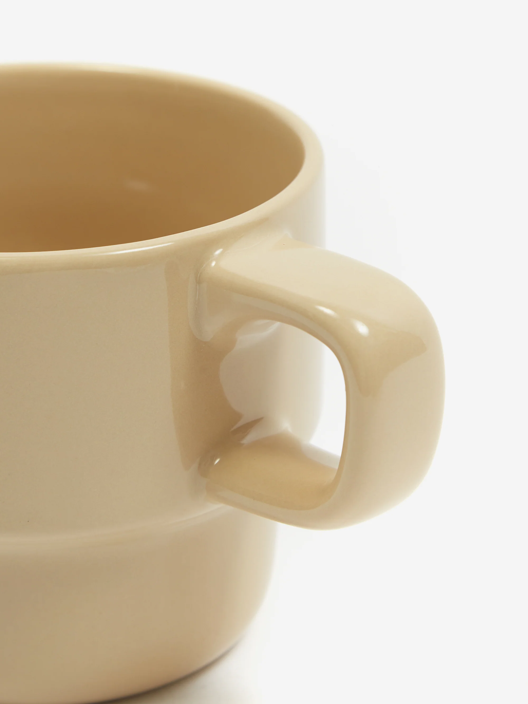 Goodhood Worldwide x Ed Davis Dripping Record Stacking Mug - Beige - Image 2