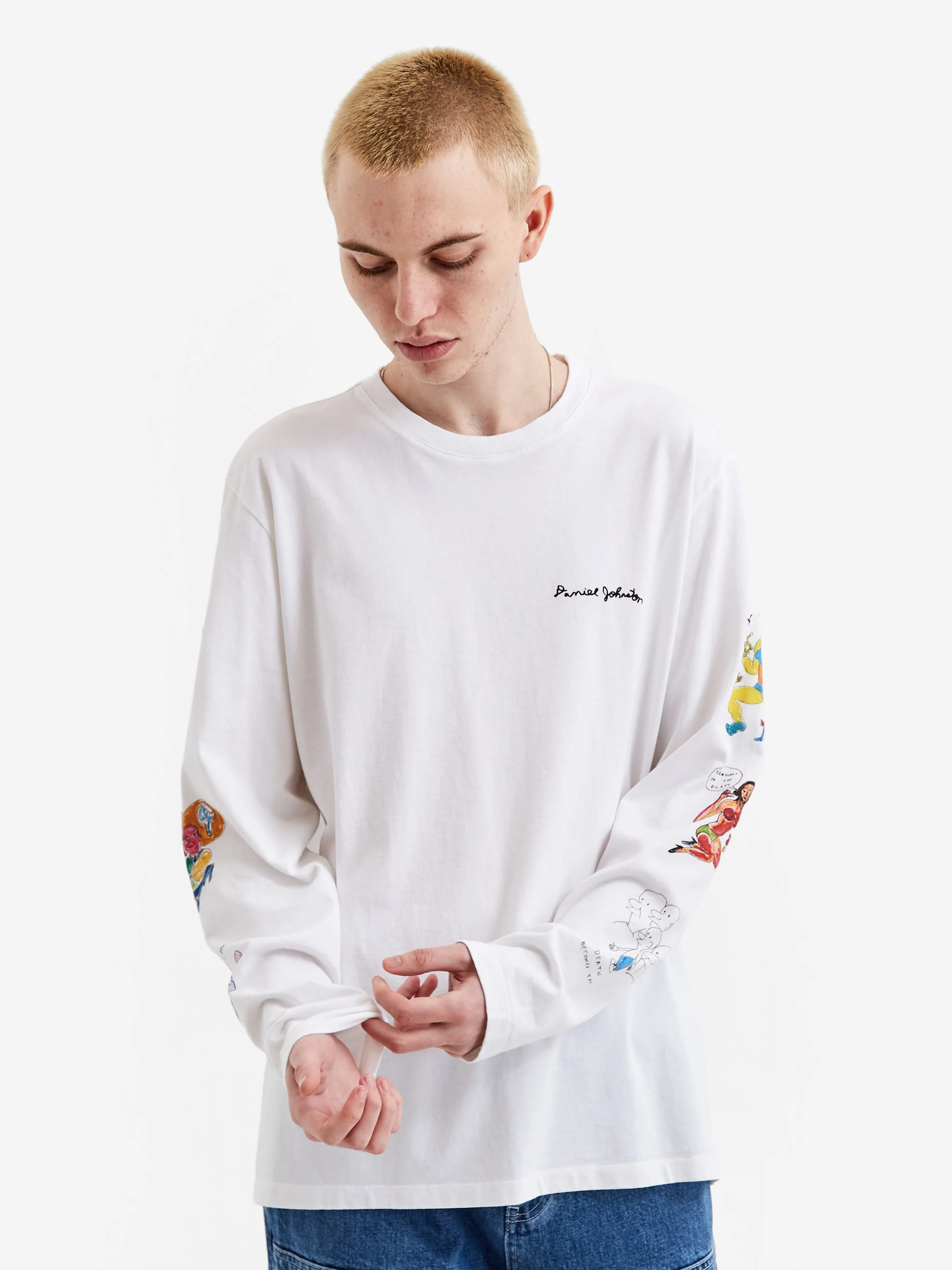 Goodhood x FOLK x Daniel Johnston White Longsleeve T-Shirt - White - Image 7
