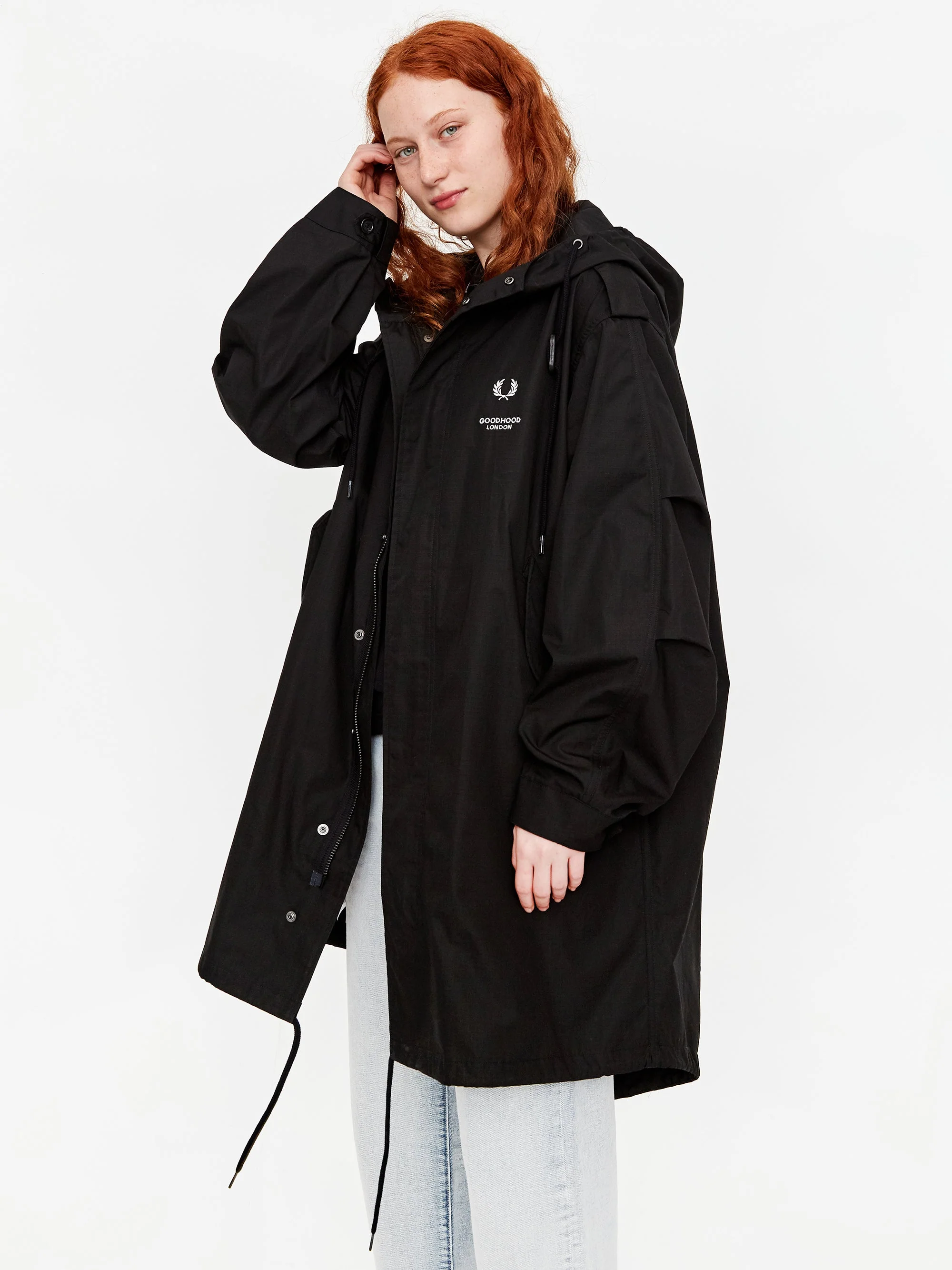 Goodhood x Fred Perry Parka - Black - Image 11