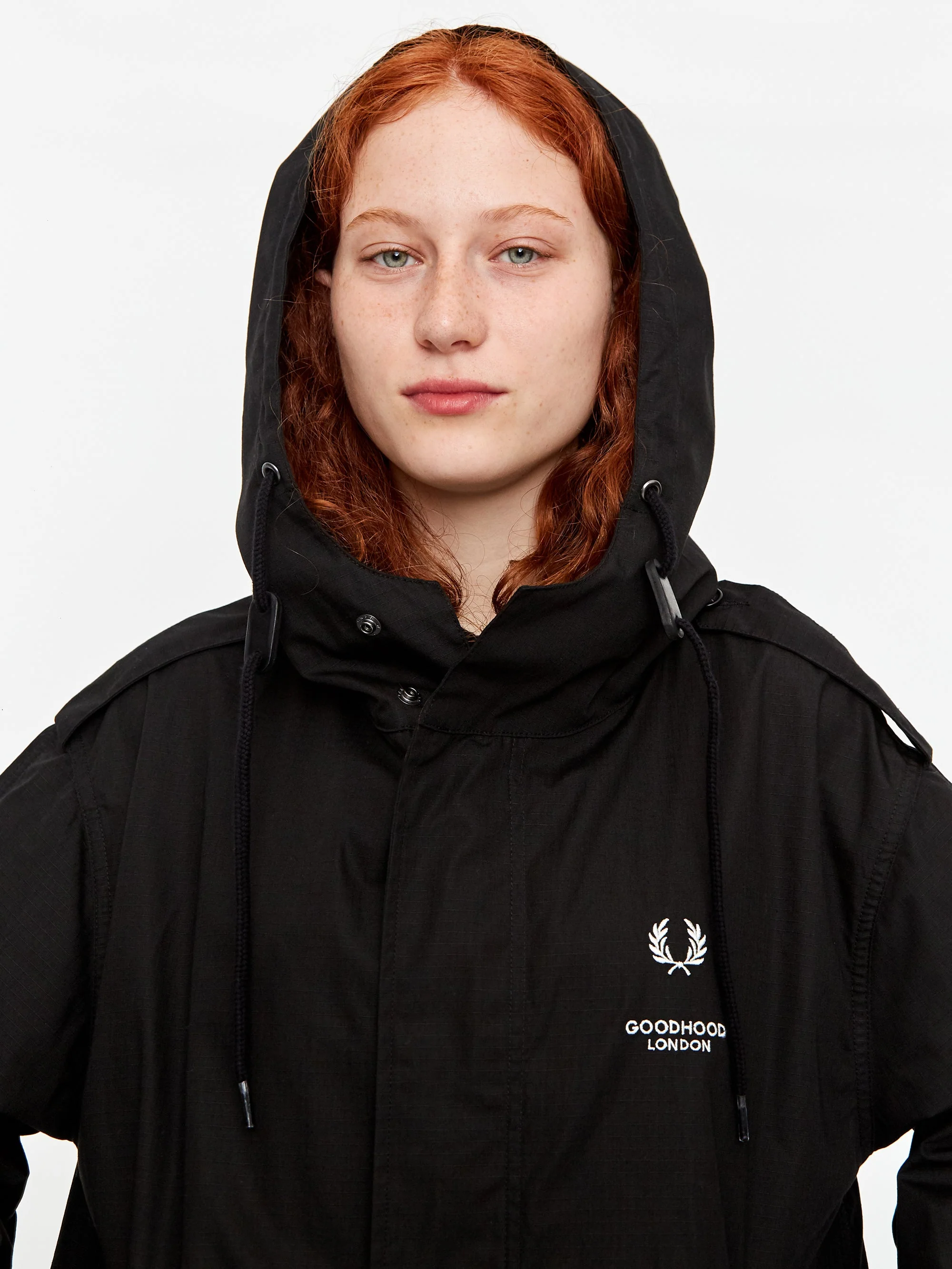 Goodhood x Fred Perry Parka - Black - Image 12
