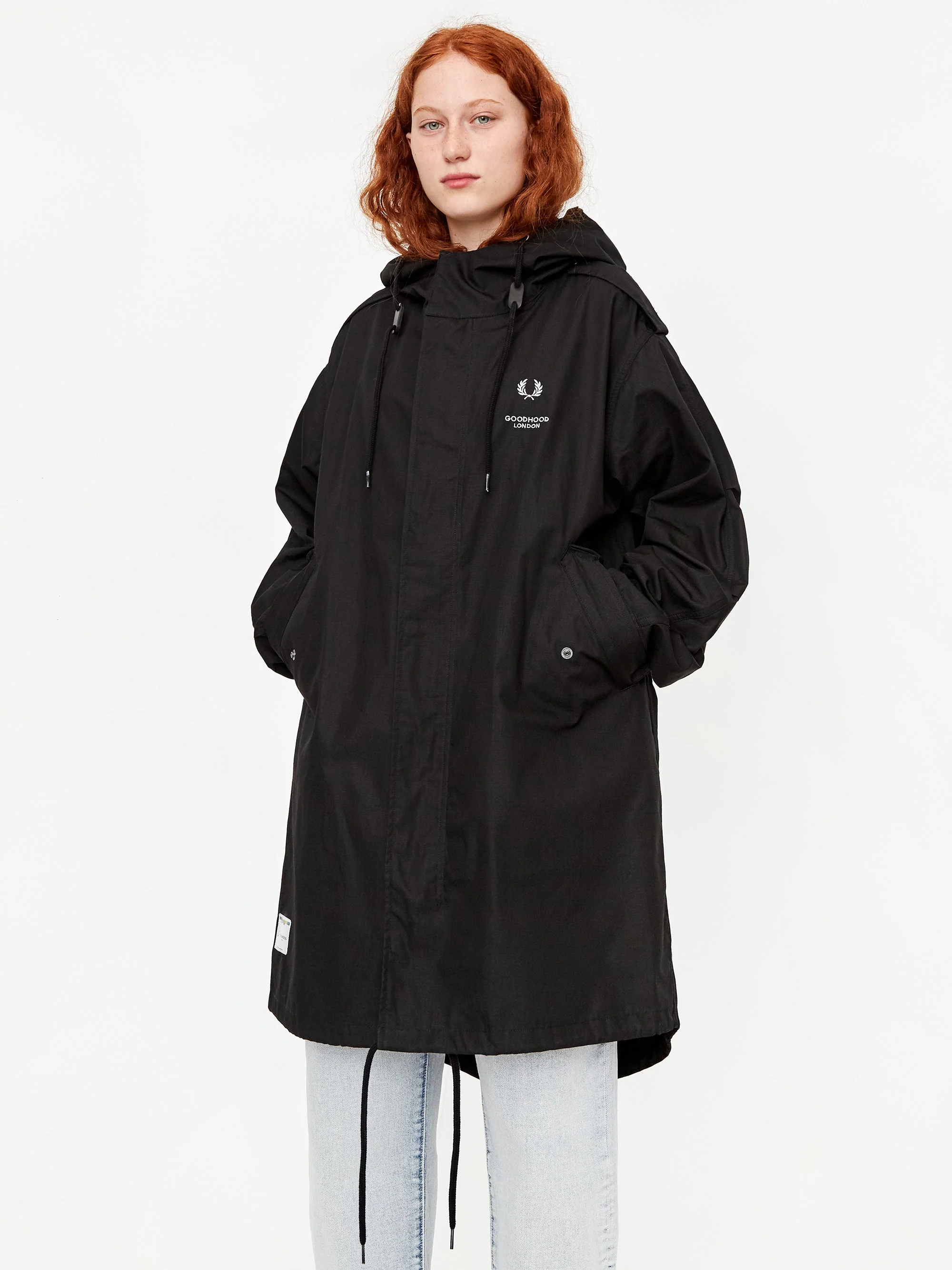 Goodhood x Fred Perry Parka - Black - Image 13