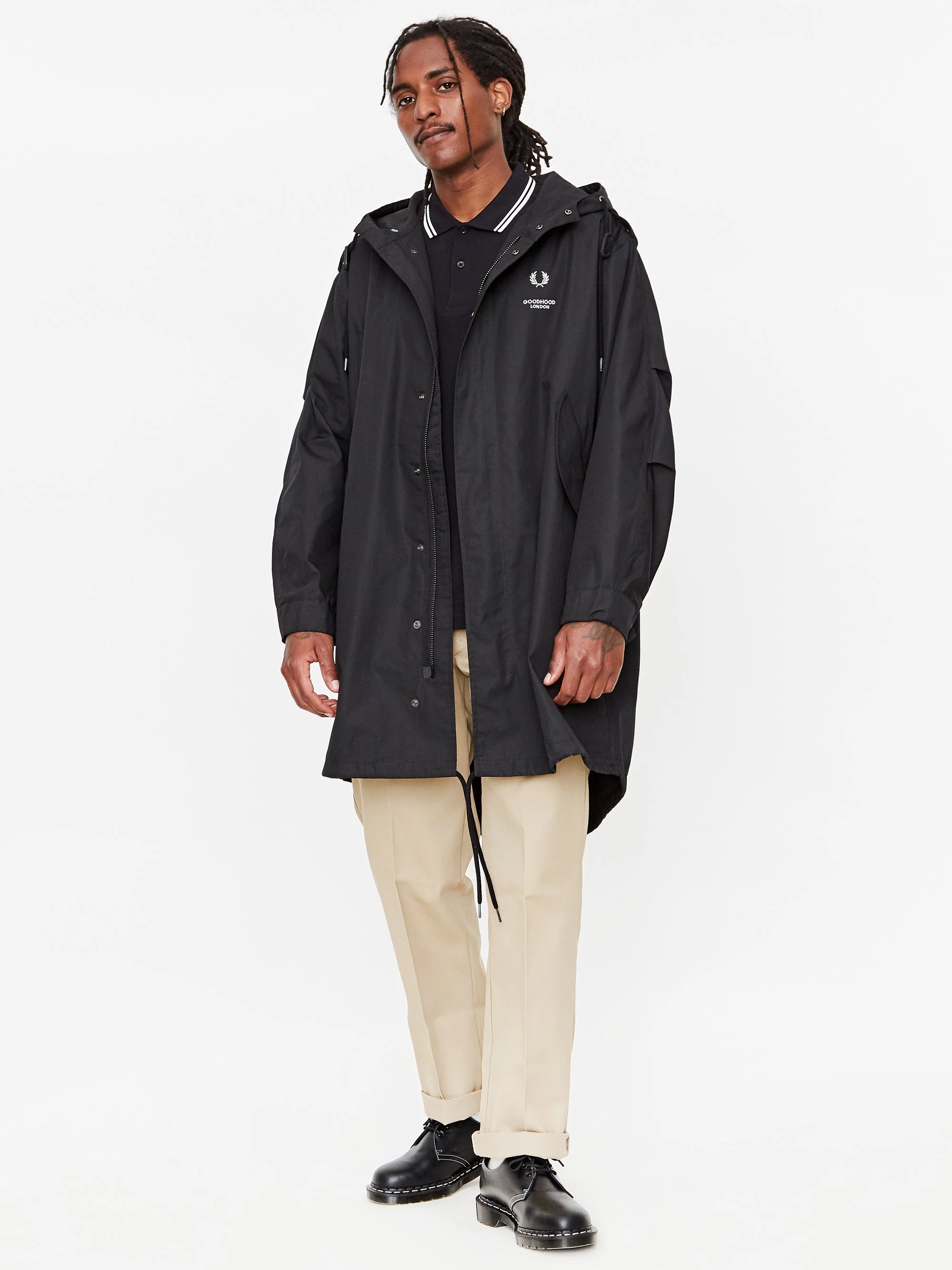 Goodhood x Fred Perry Parka - Black - Image 19