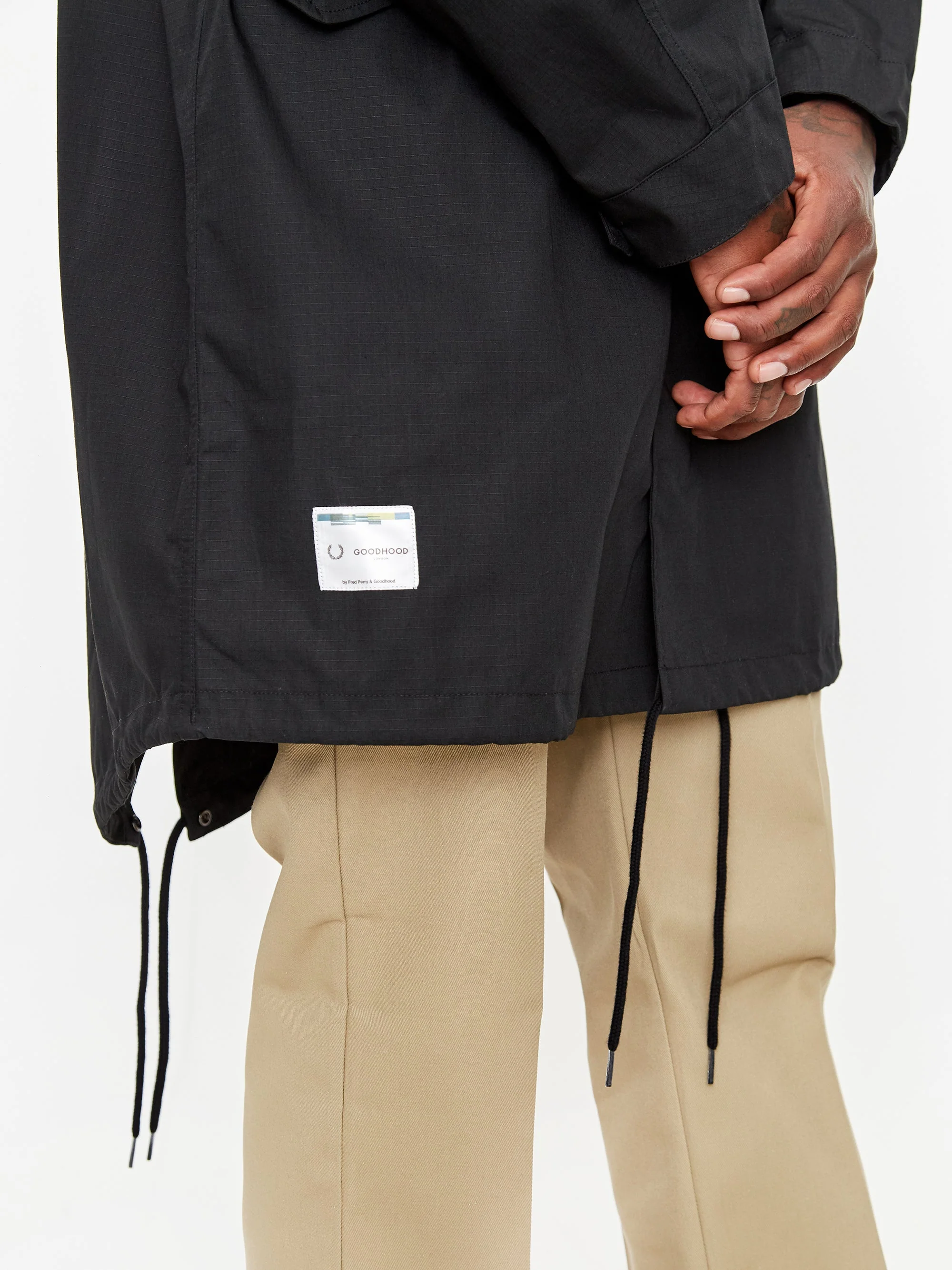 Goodhood x Fred Perry Parka - Black - Image 23