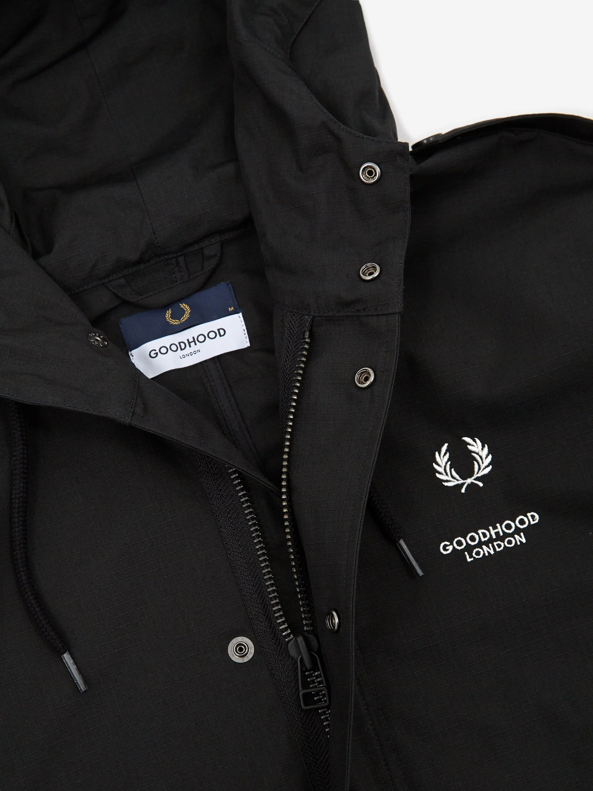 Goodhood x Fred Perry Parka - Black - Image 5