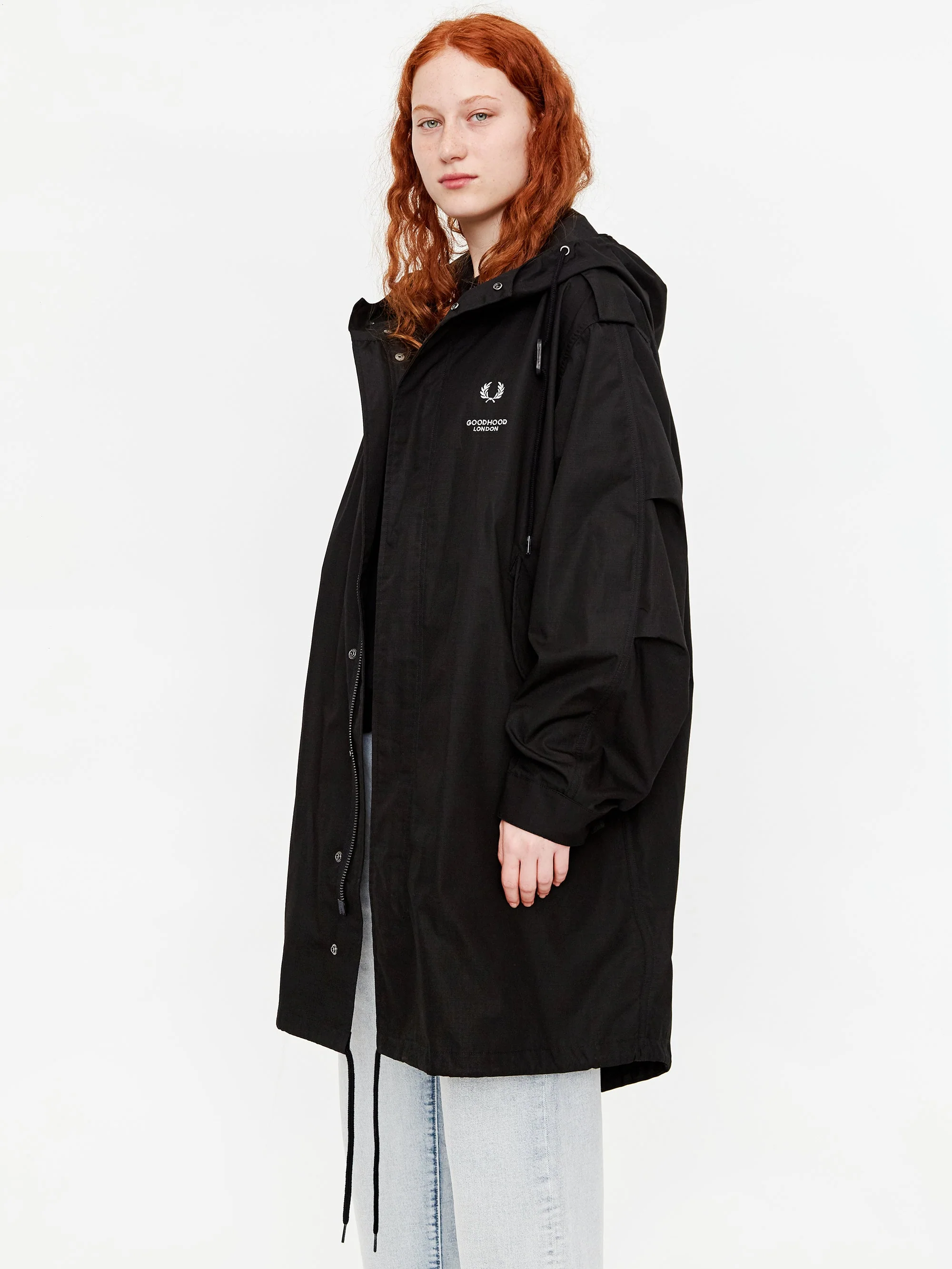 Goodhood x Fred Perry Parka - Black - Image 9