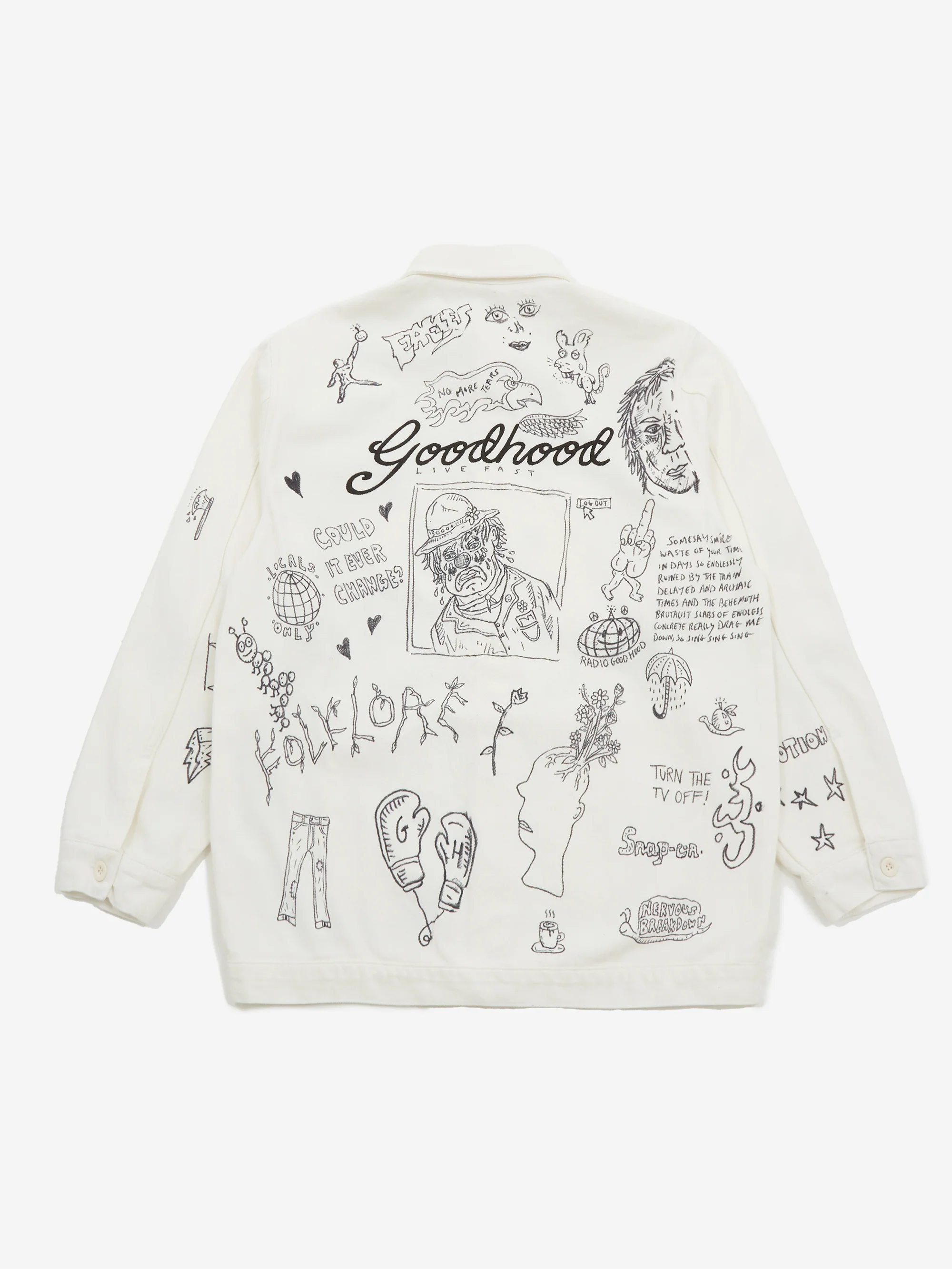 Goodhood x Rebel Yuth Hand Customised Store Worker Jacket - Large No 1 - Image 4