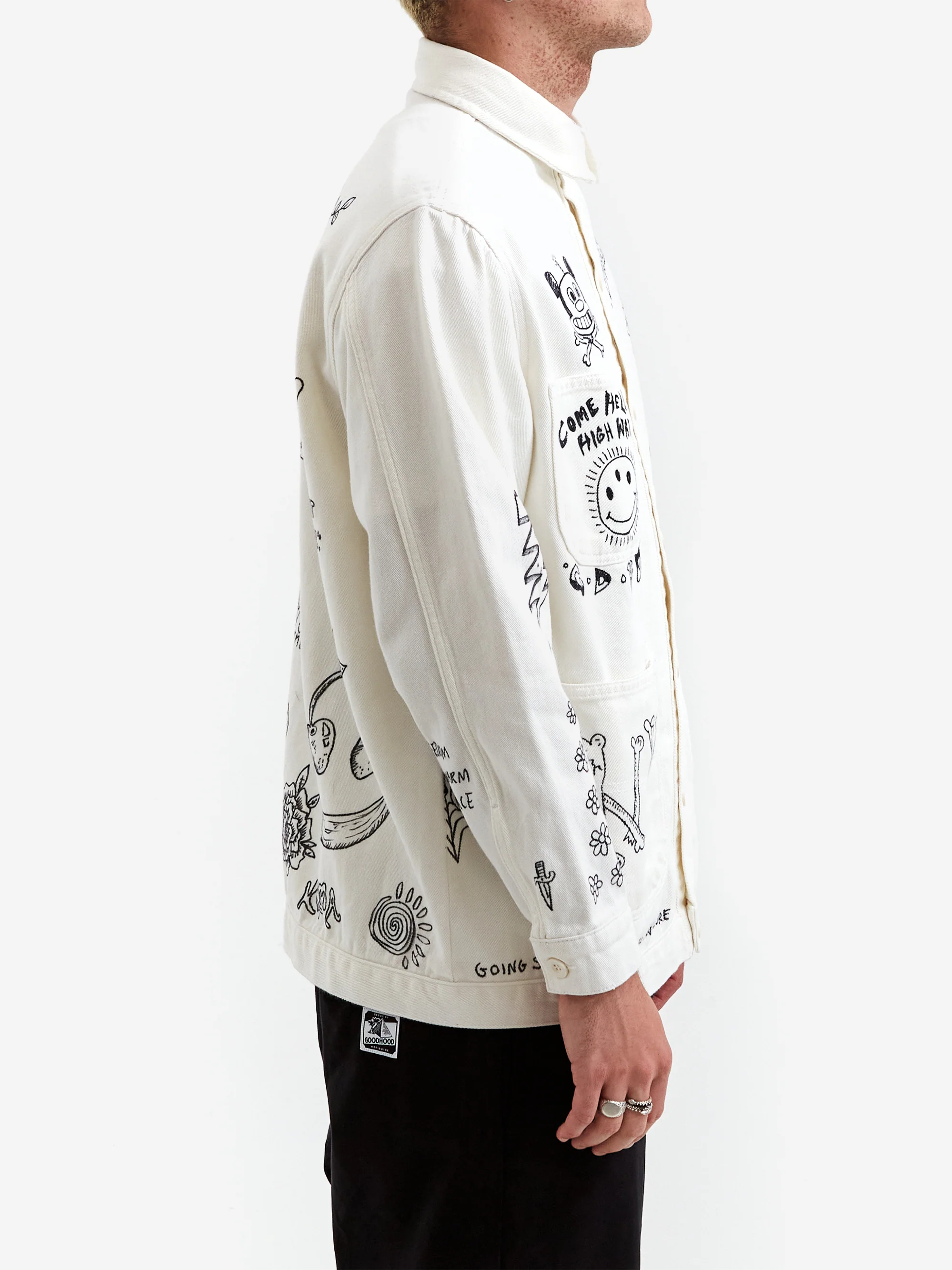 Goodhood x Rebel Yuth Hand Customised Store Worker Jacket - Medium No 2 - Image 10
