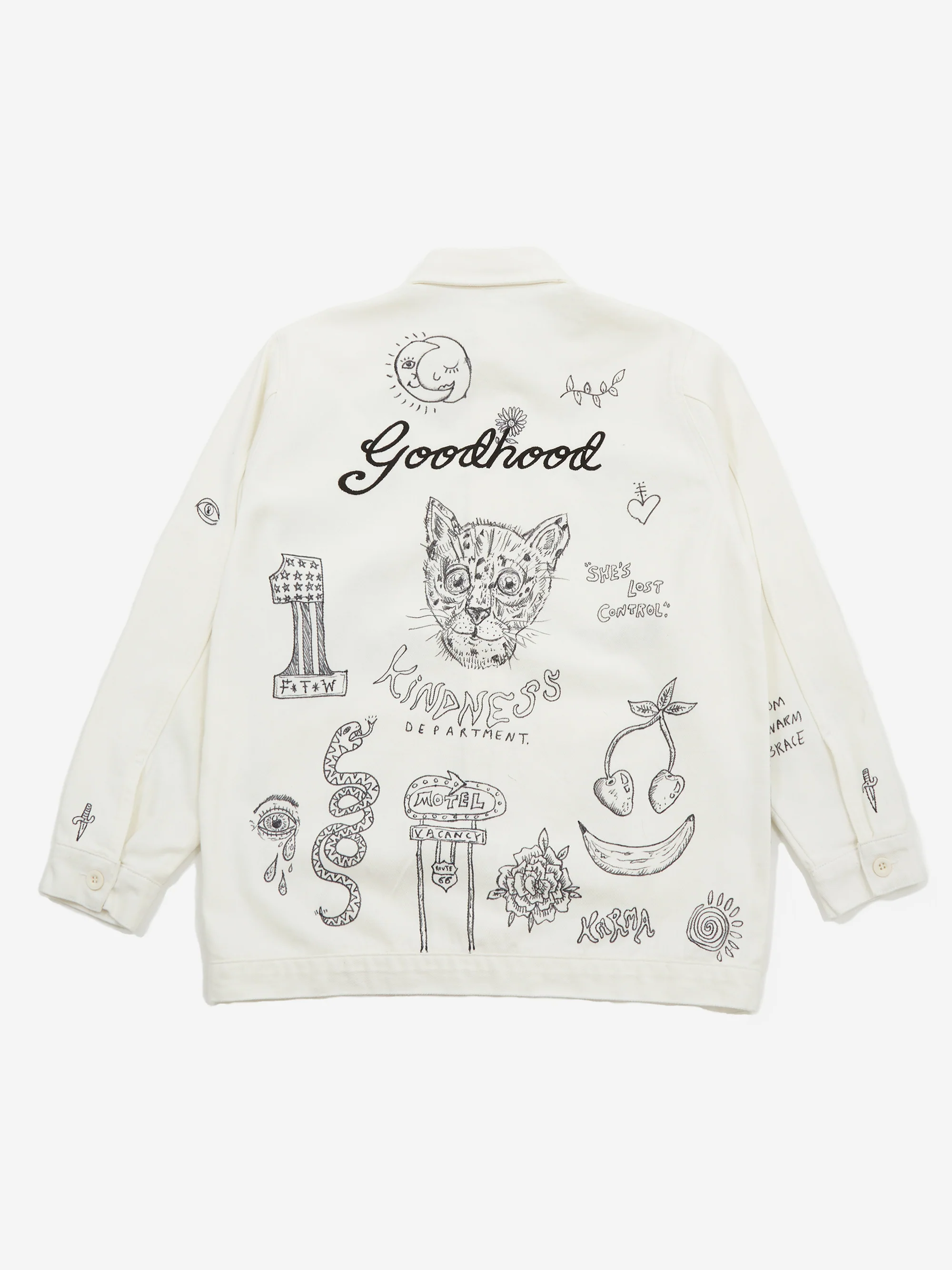 Goodhood x Rebel Yuth Hand Customised Store Worker Jacket - Medium No 2 - Image 4