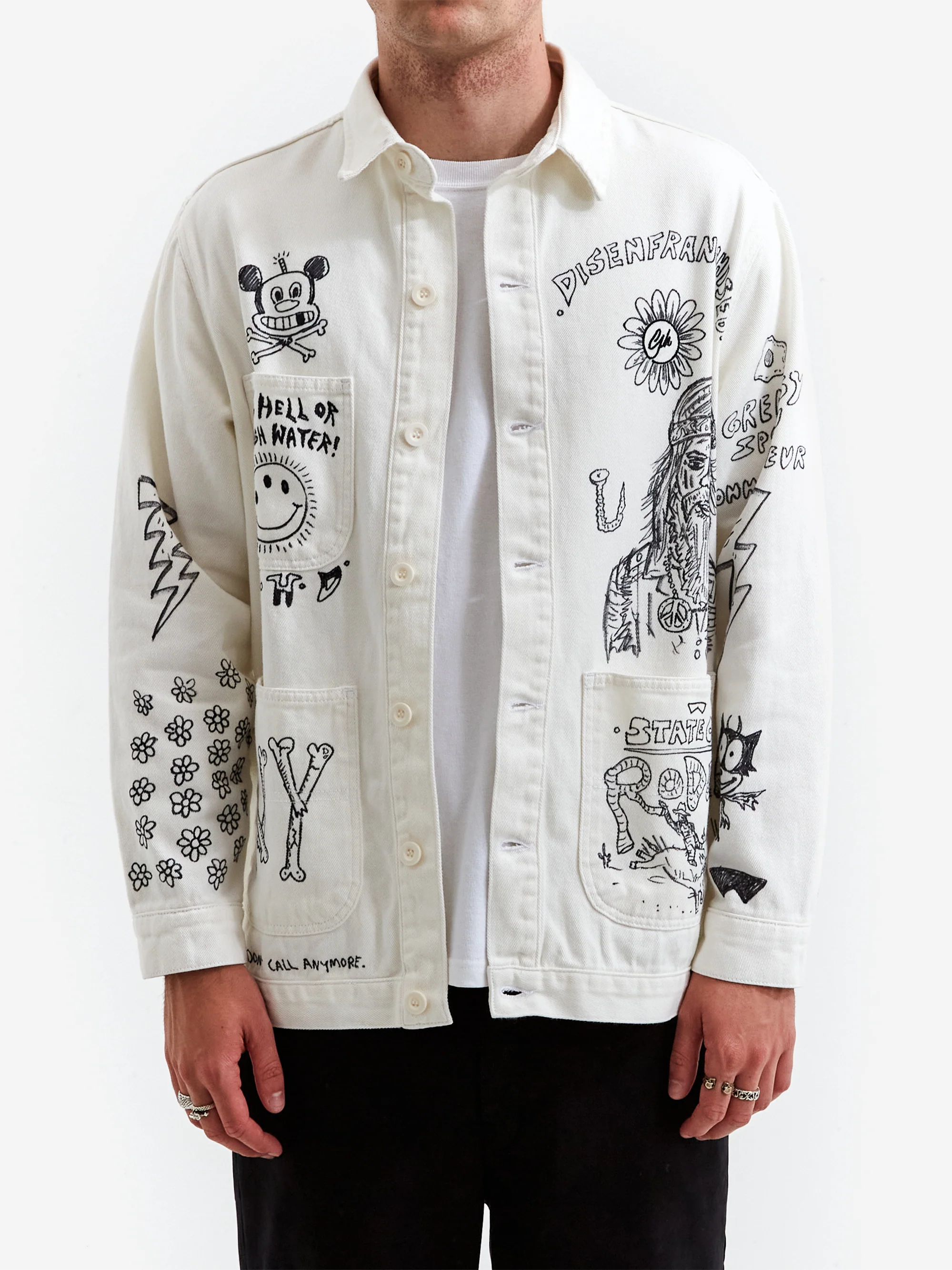 Goodhood x Rebel Yuth Hand Customised Store Worker Jacket - Medium No 2 - Image 9